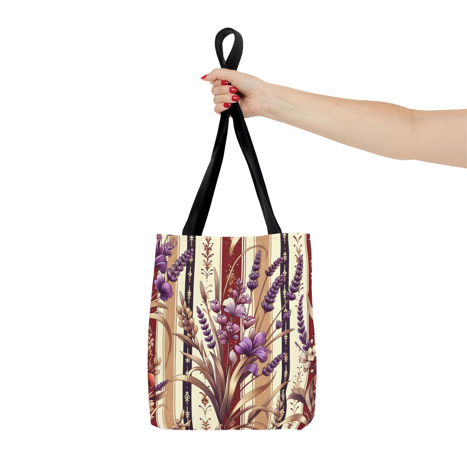 Lavender Floral Pattern Tote Bag