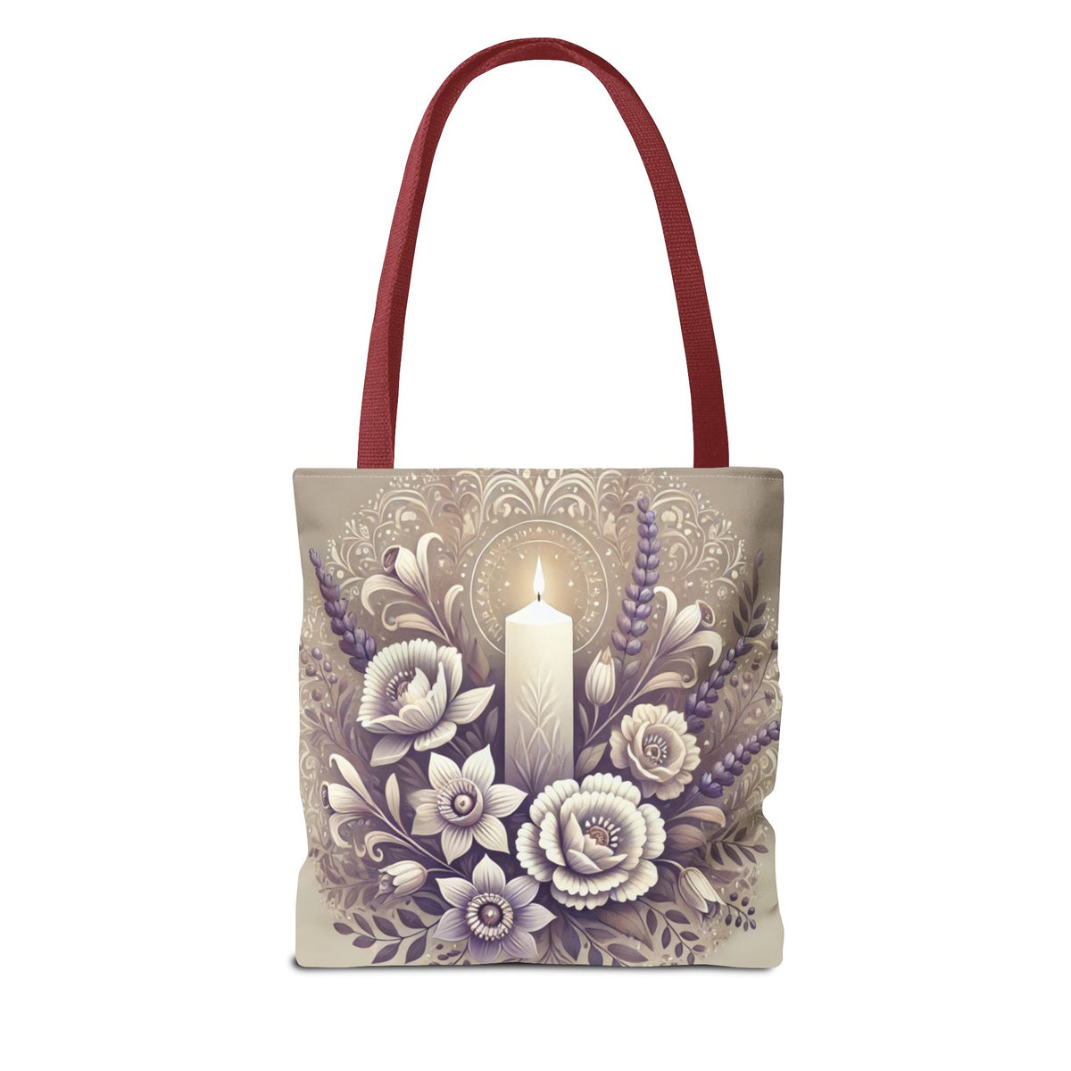 All Saints Day Religious Floral Folk Art Tote Bag