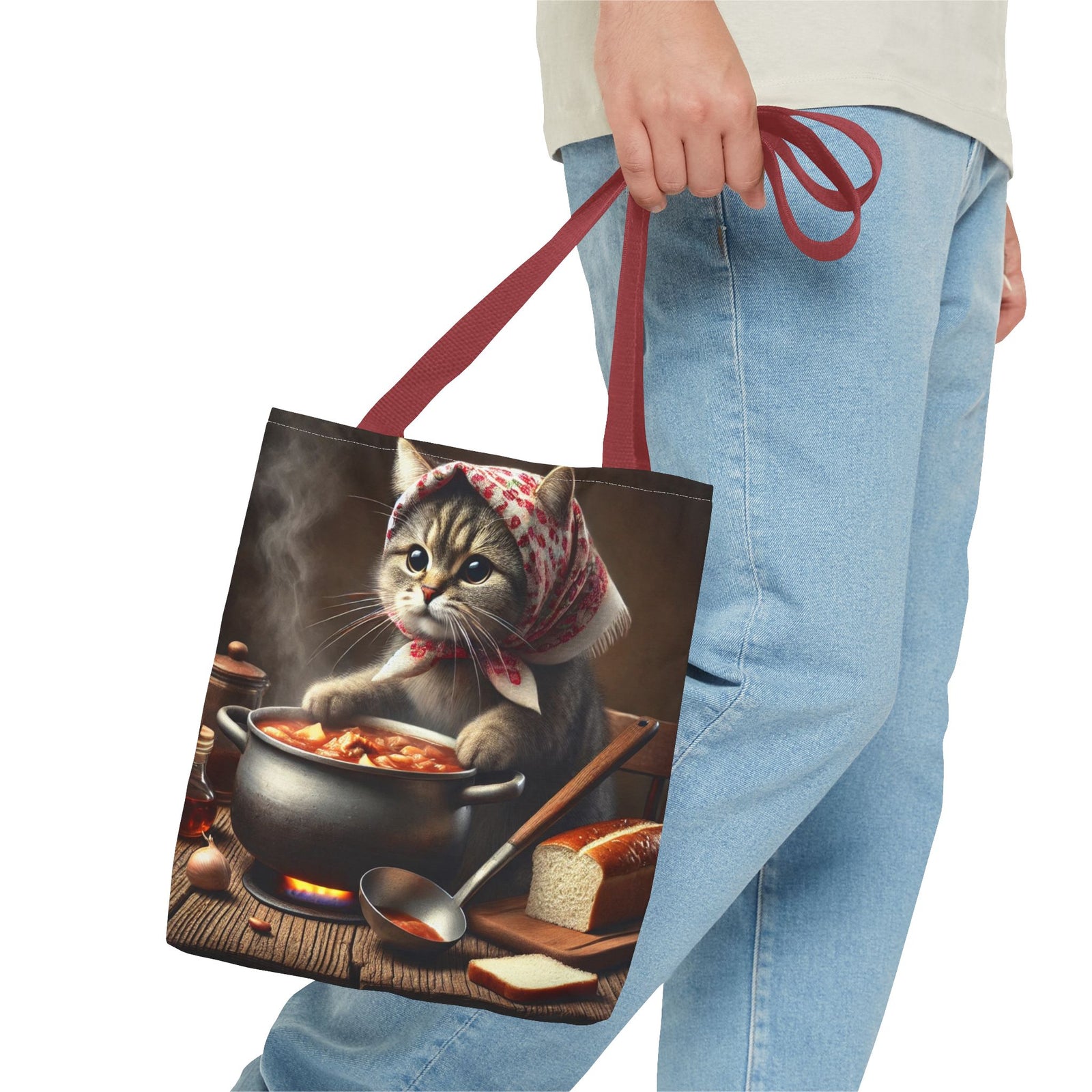 Cute Polish Cat Cooking Bigos Tote Bag