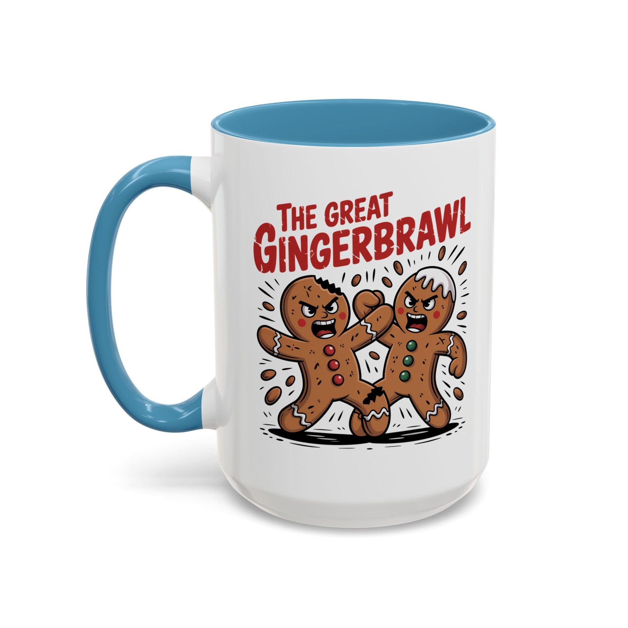 Gingerbread Man GingerBrawl Coffee Mug With Color Inside