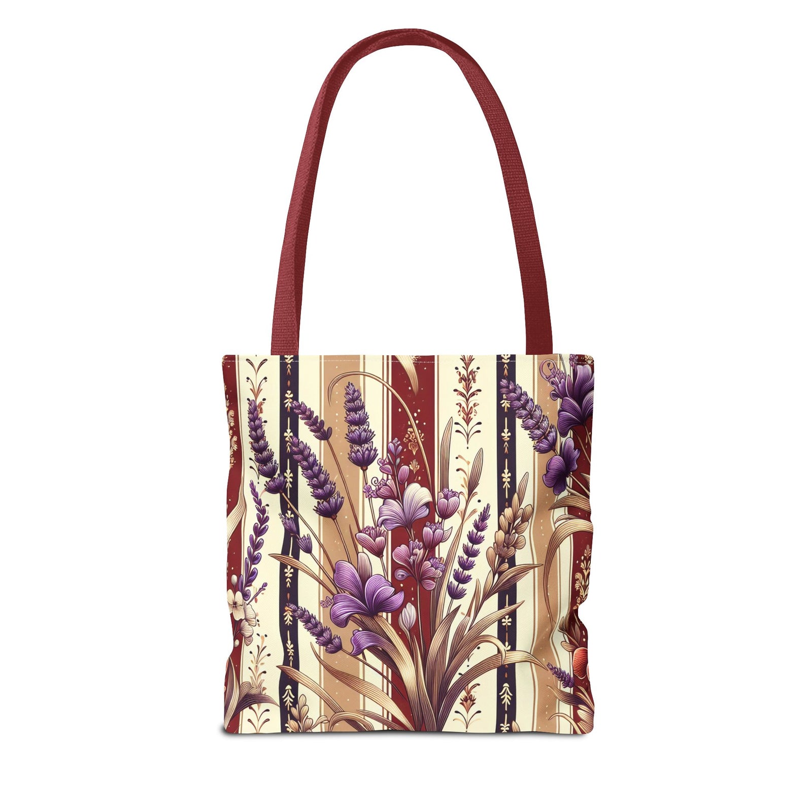 Lavender Floral Pattern Tote Bag