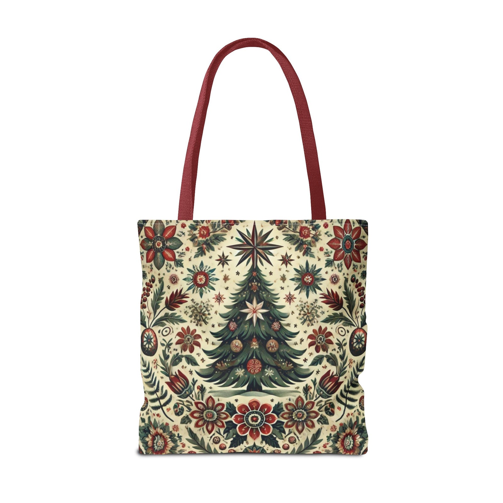 Vintage Christmas Tree Retro Tote Bag