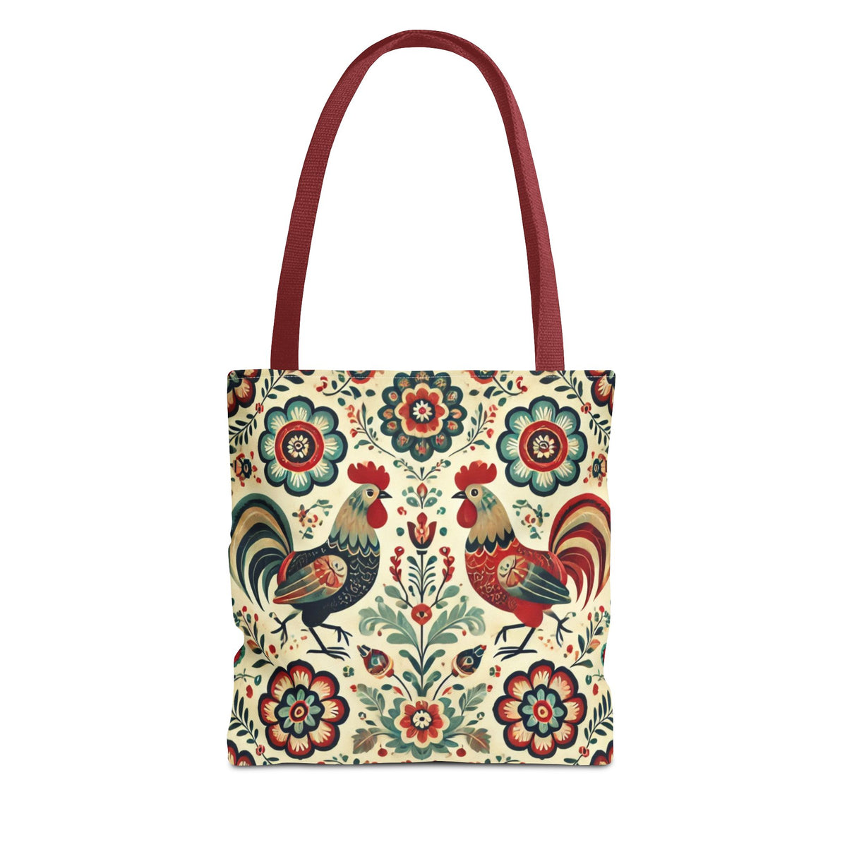 Polish Rooster Retro Themed Tote Bag