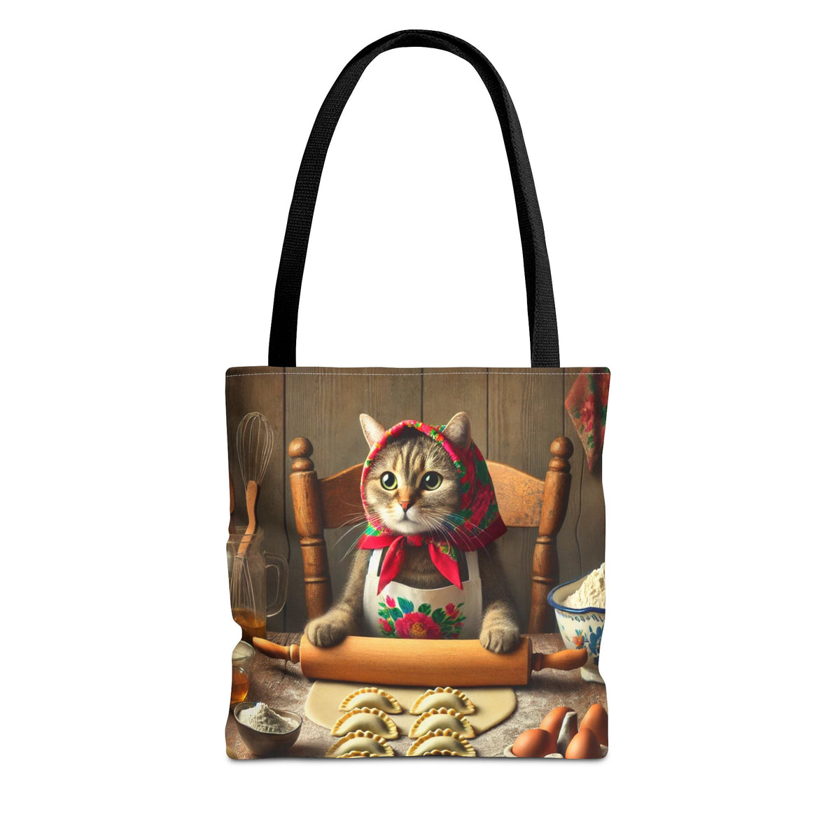 Babushka Cat Pierogi Making Tote Bag