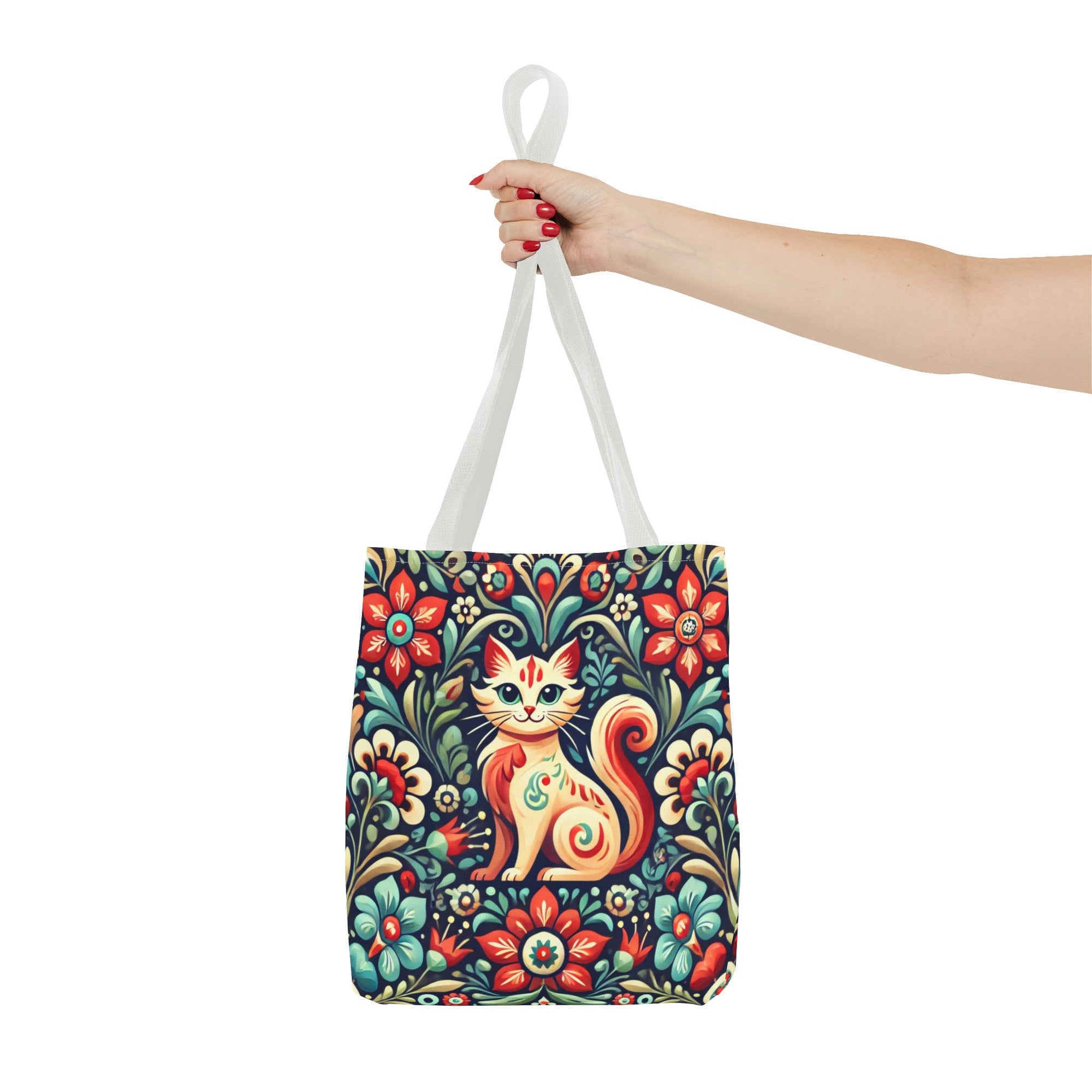 Orange Cat Folk Art Tote Bag (AOP)