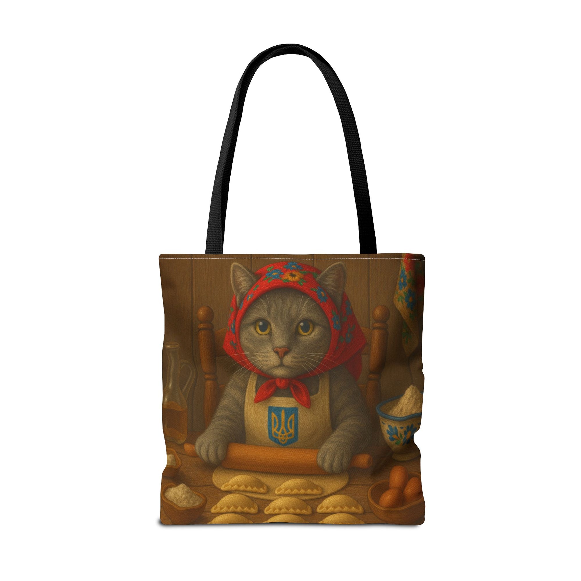 Baba Cat Ukrainian Babusia Making Varenyky