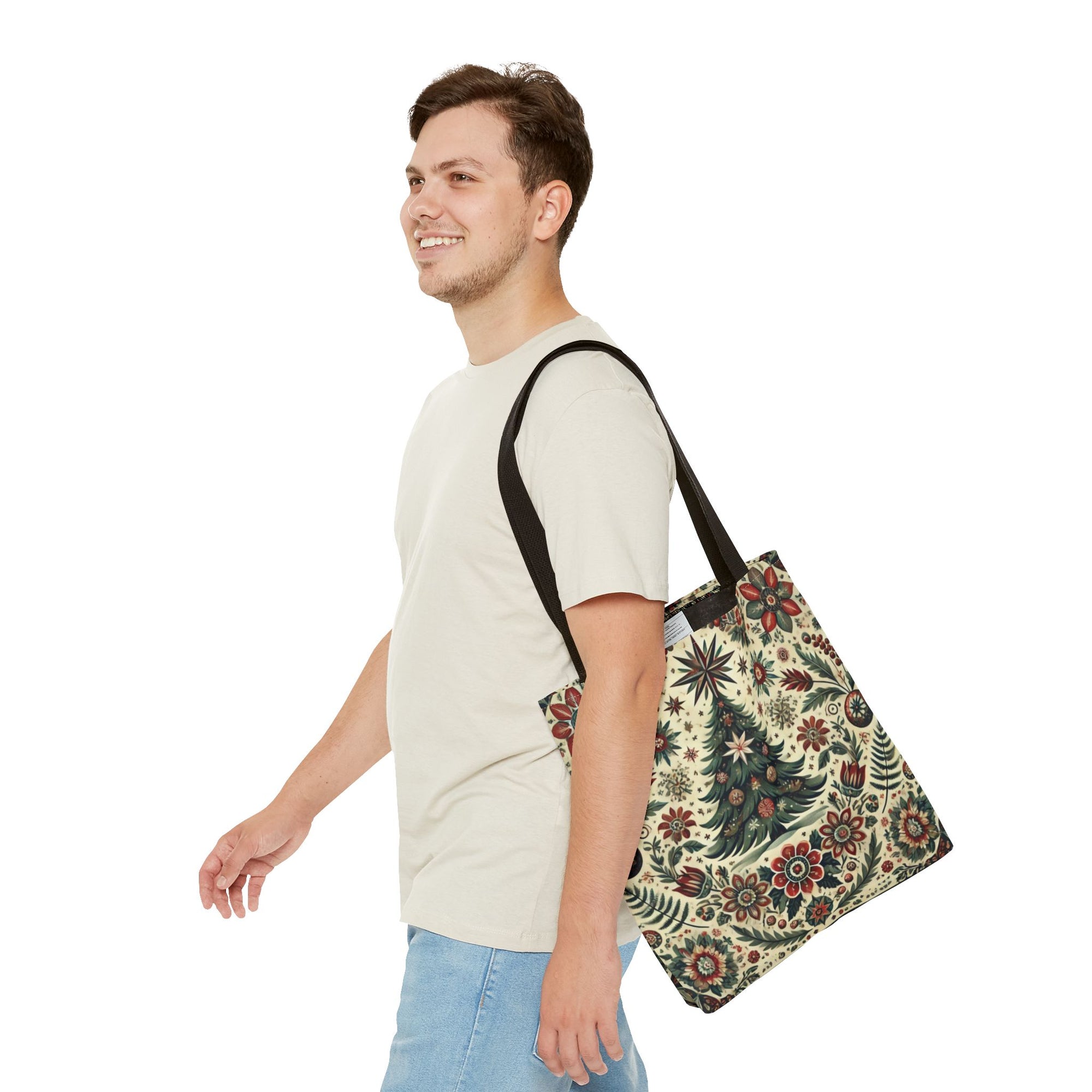 Vintage Christmas Tree Retro Tote Bag