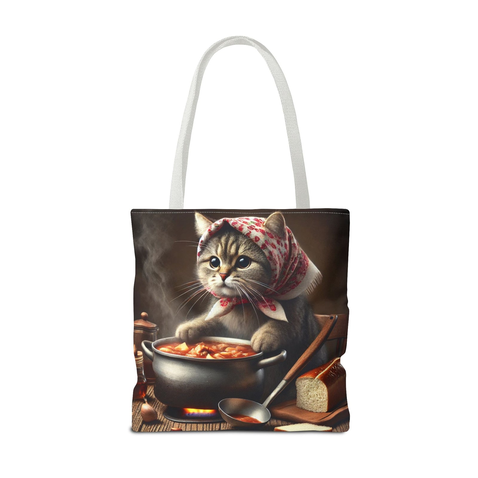 Cute Polish Cat Cooking Bigos Tote Bag