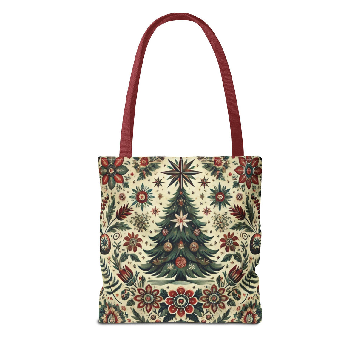 Vintage Christmas Tree Retro Tote Bag
