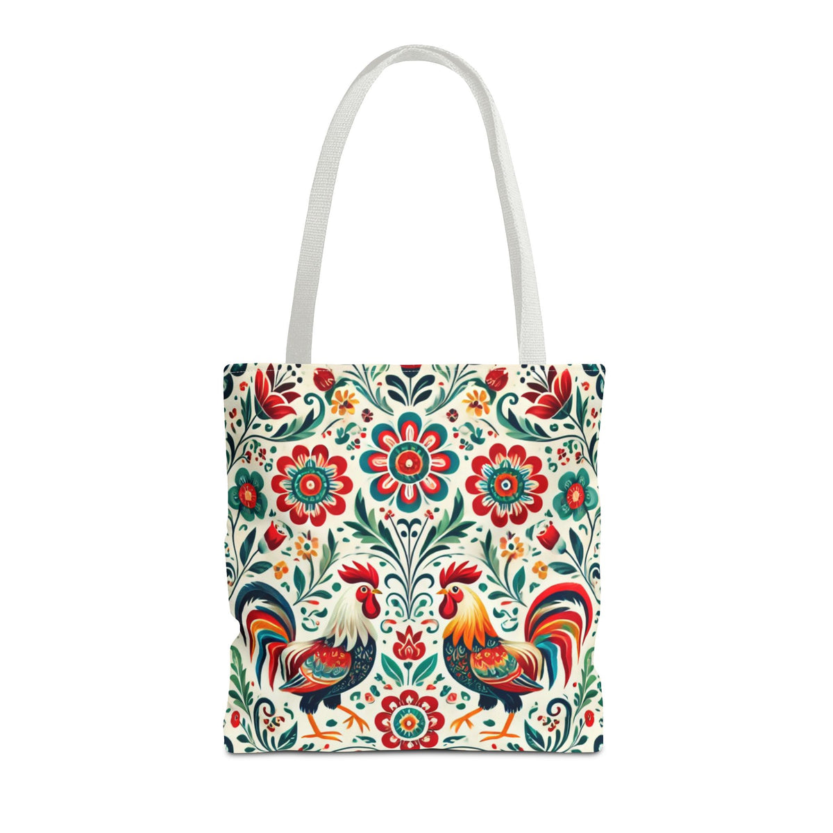 Colorful Polish Wycinanki Floral Design Tote Bag