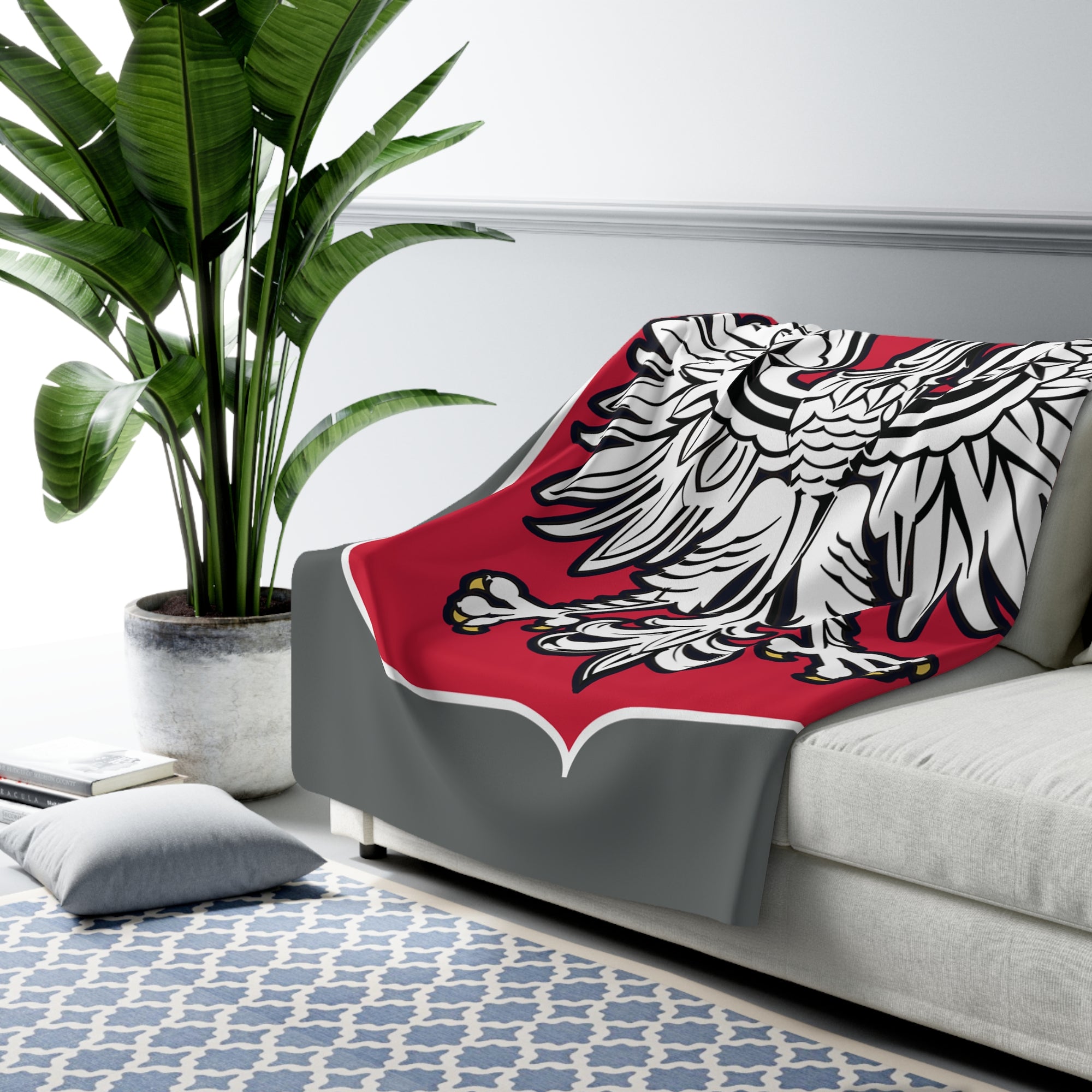 Poland Coat of Arms Sherpa Fleece Blanket