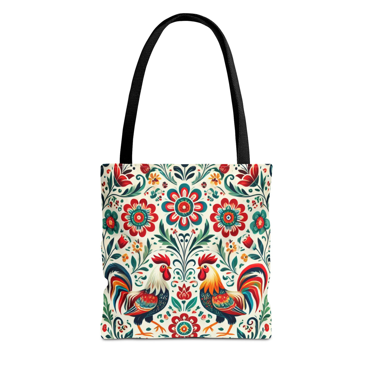 Colorful Polish Wycinanki Floral Design Tote Bag