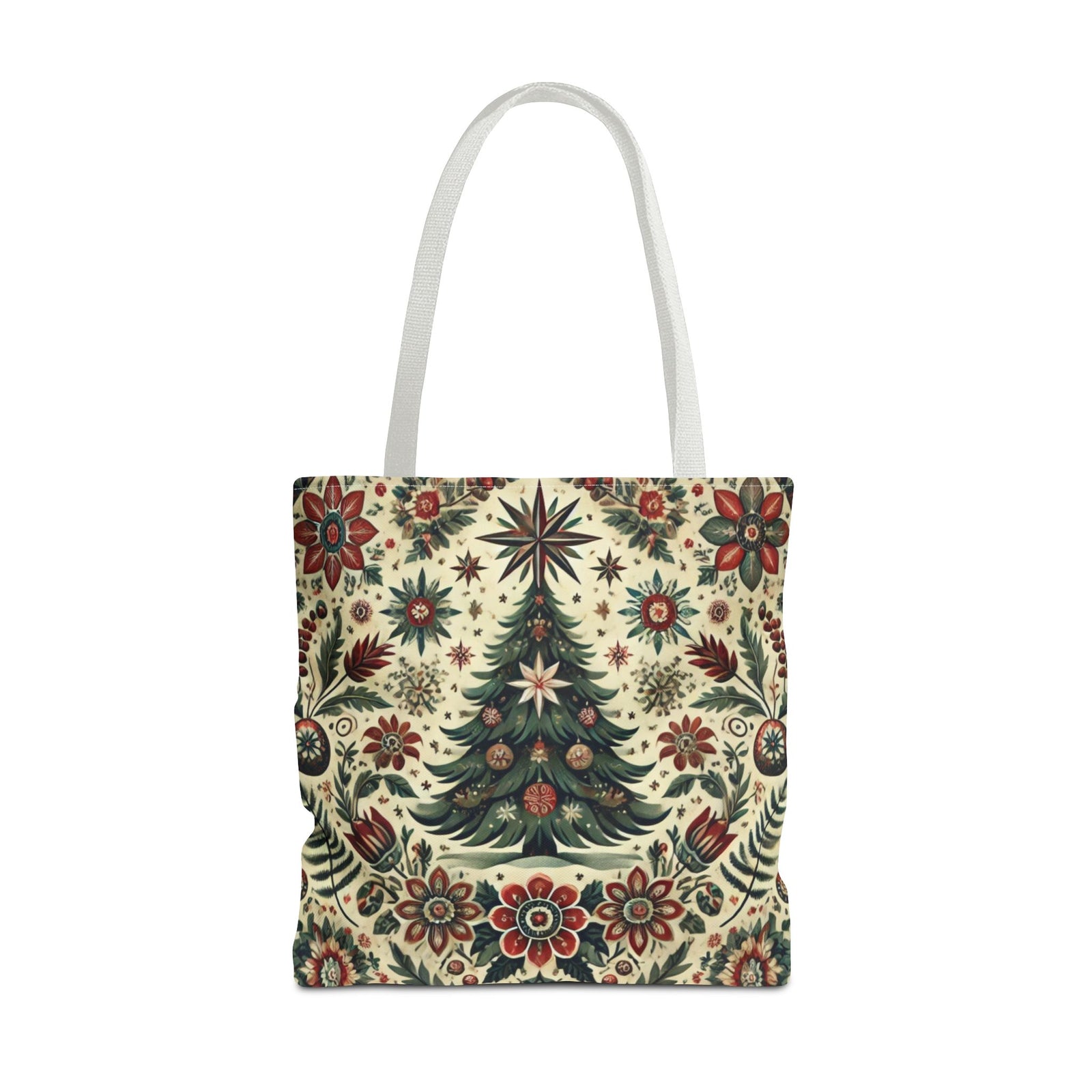 Vintage Christmas Tree Retro Tote Bag
