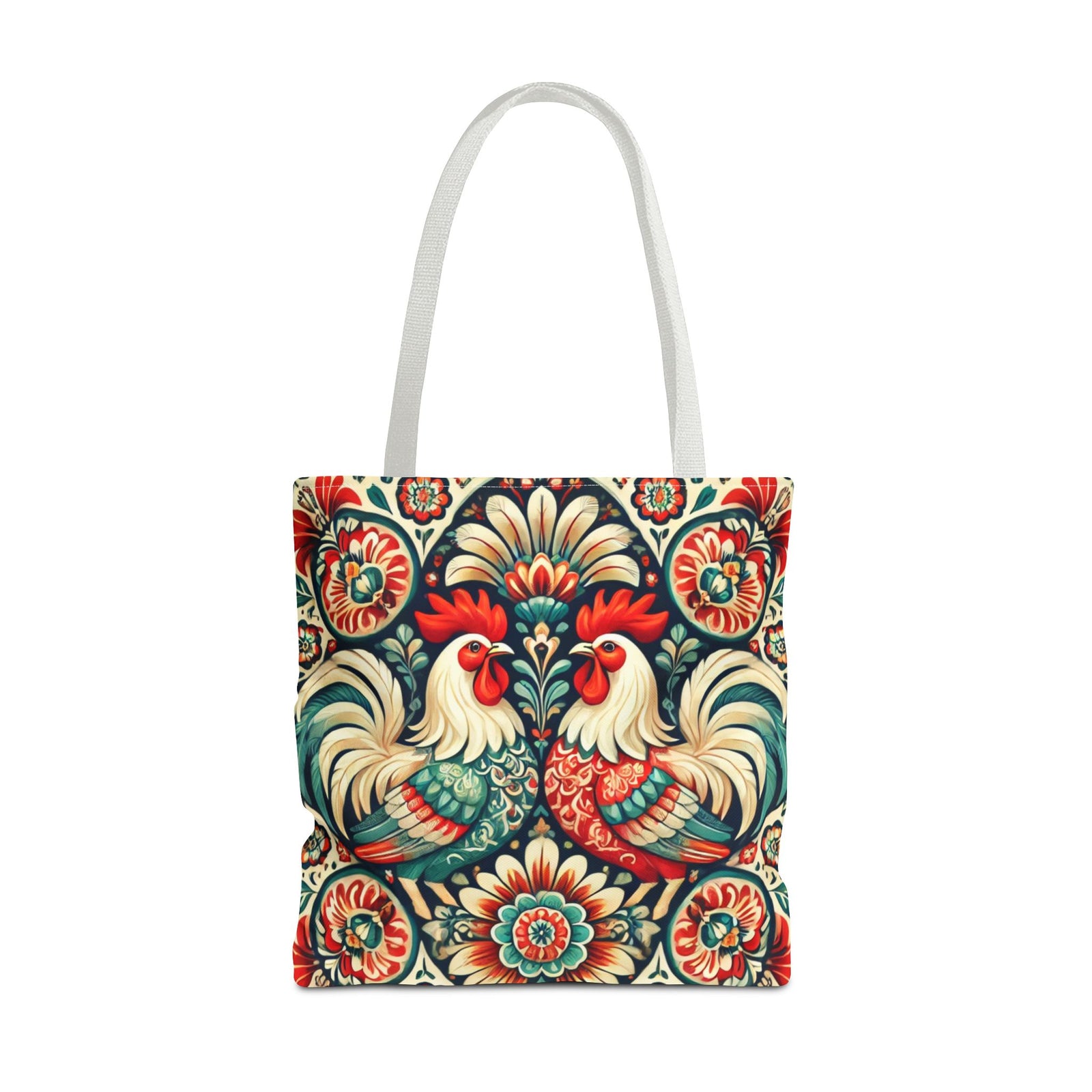 Retro Polish Chicken Pattern Tote Bag