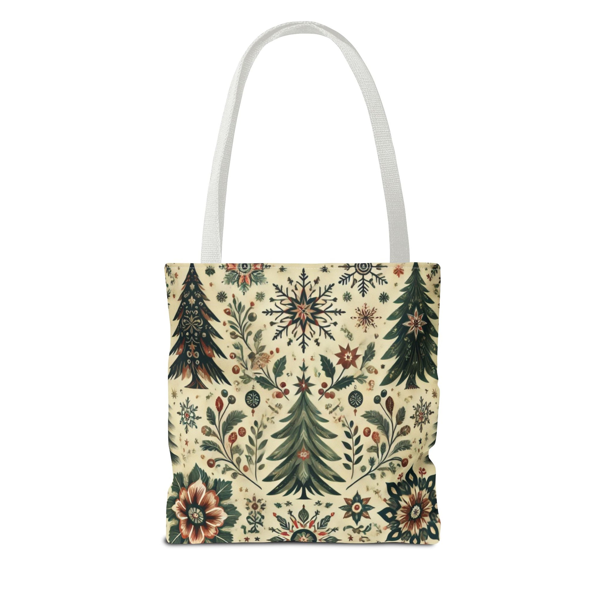 Vintage Retro Christmas Tree Holiday Tote Bag