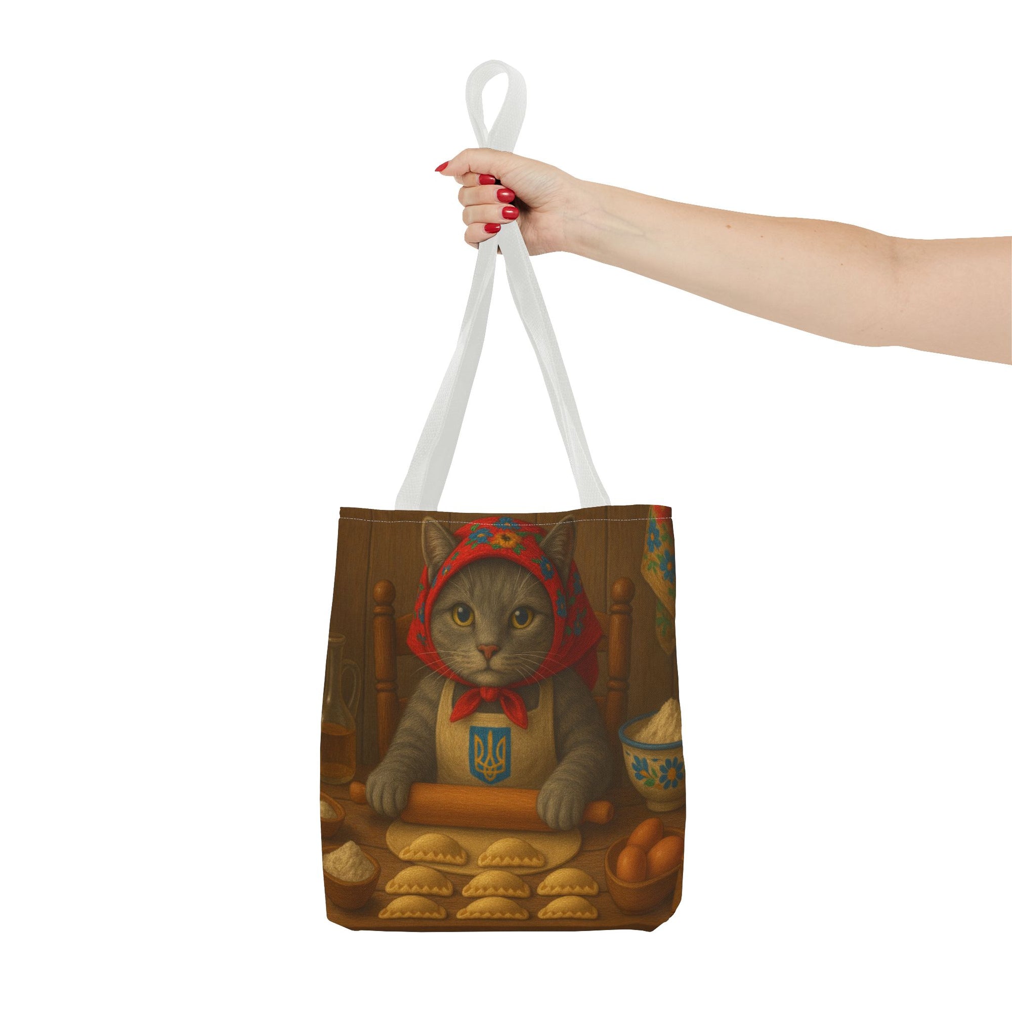 Baba Cat Ukrainian Babusia Making Varenyky