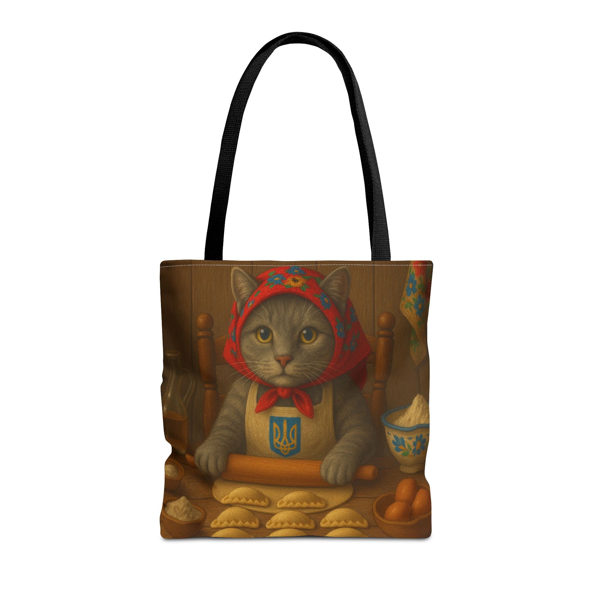 Baba Cat Ukrainian Babusia Making Varenyky