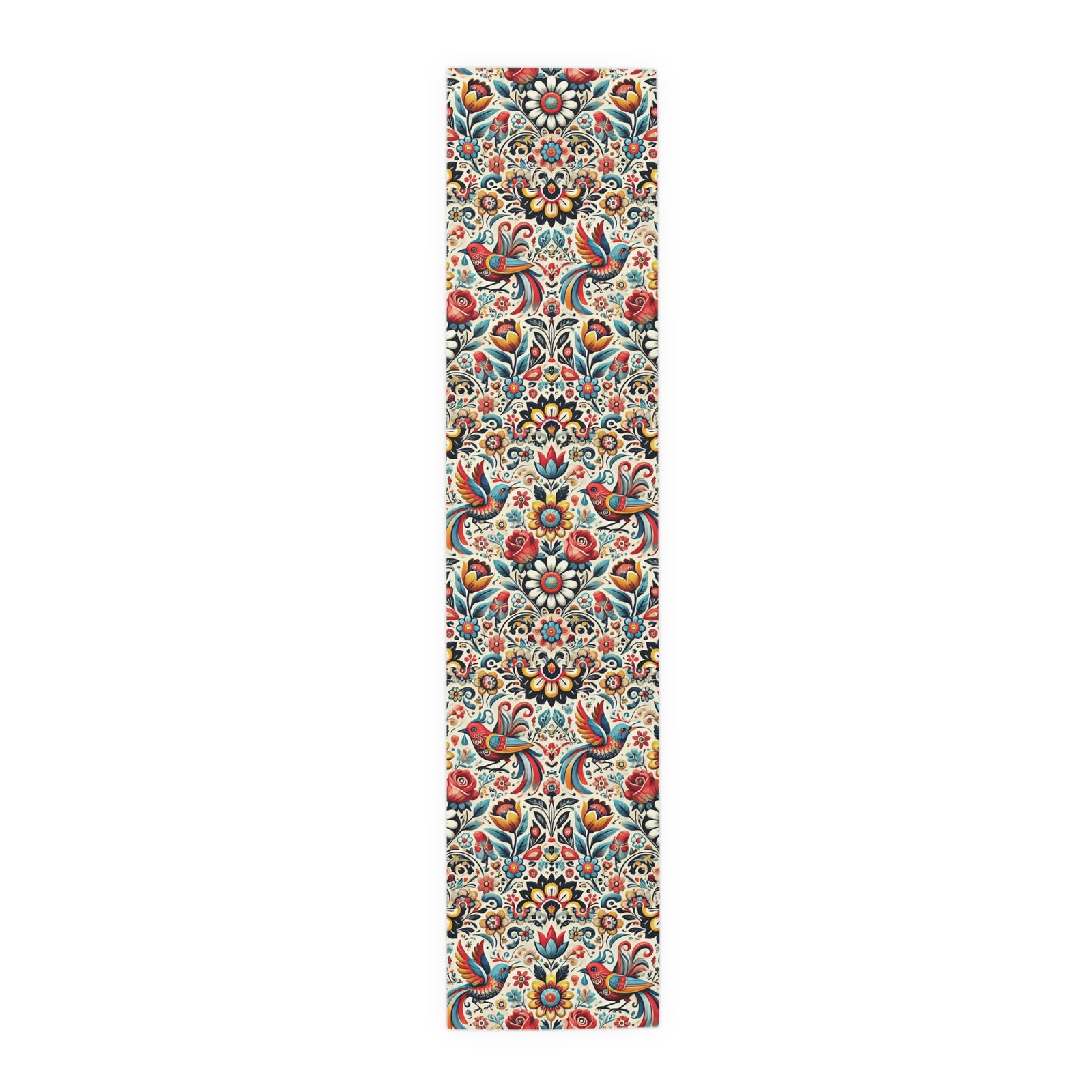 Birds and Flowers Floral Table Runner