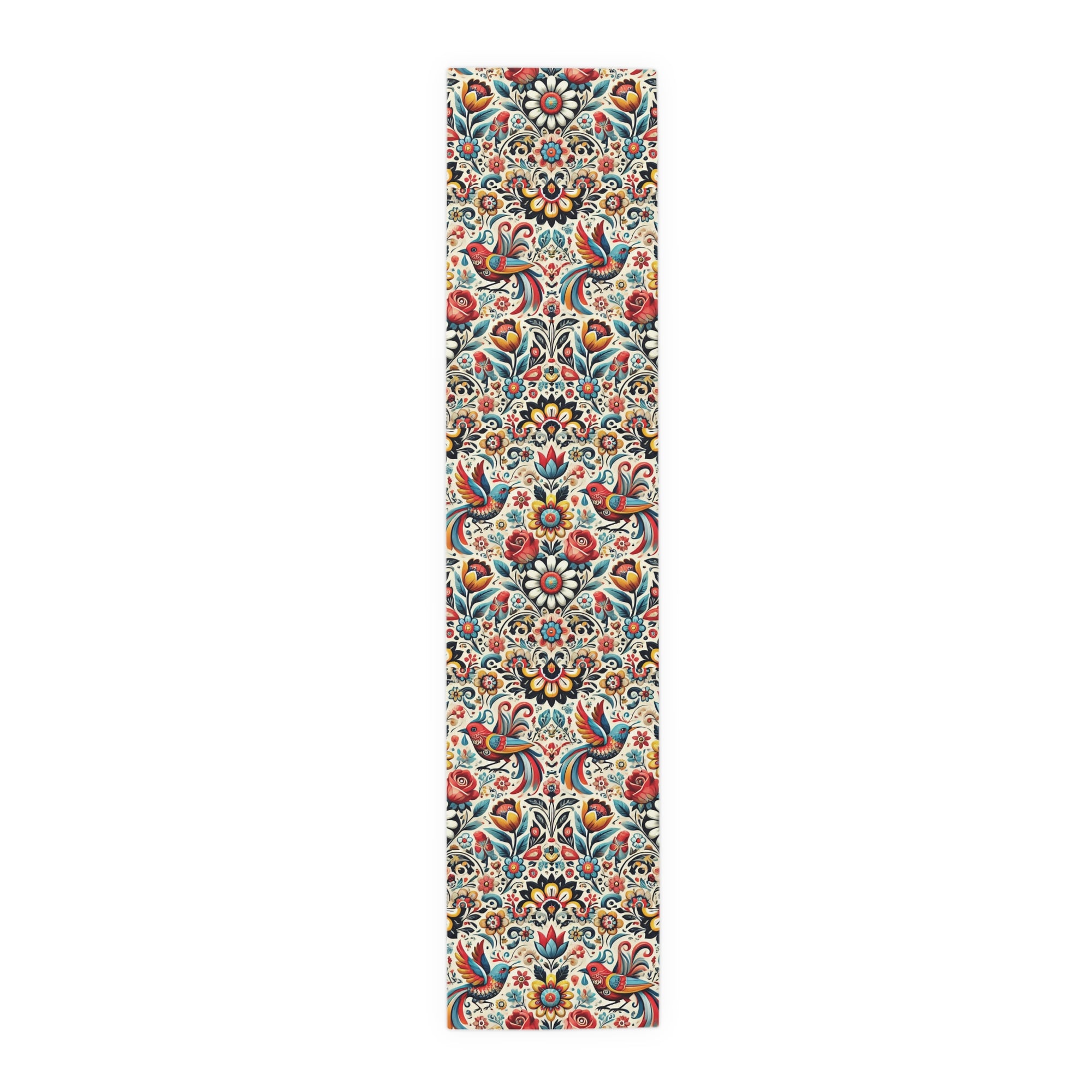 Birds and Flowers Floral Table Runner