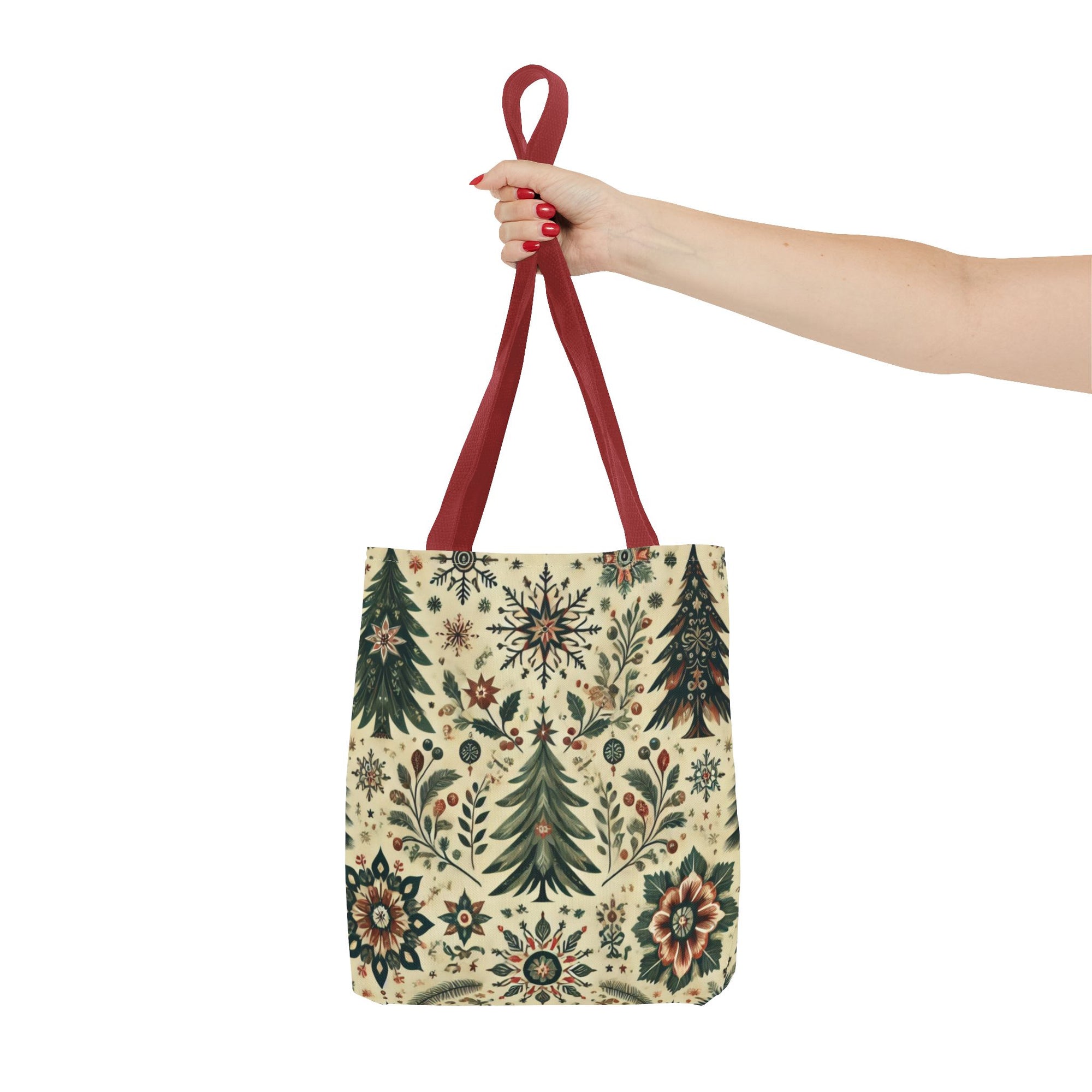 Vintage Retro Christmas Tree Holiday Tote Bag