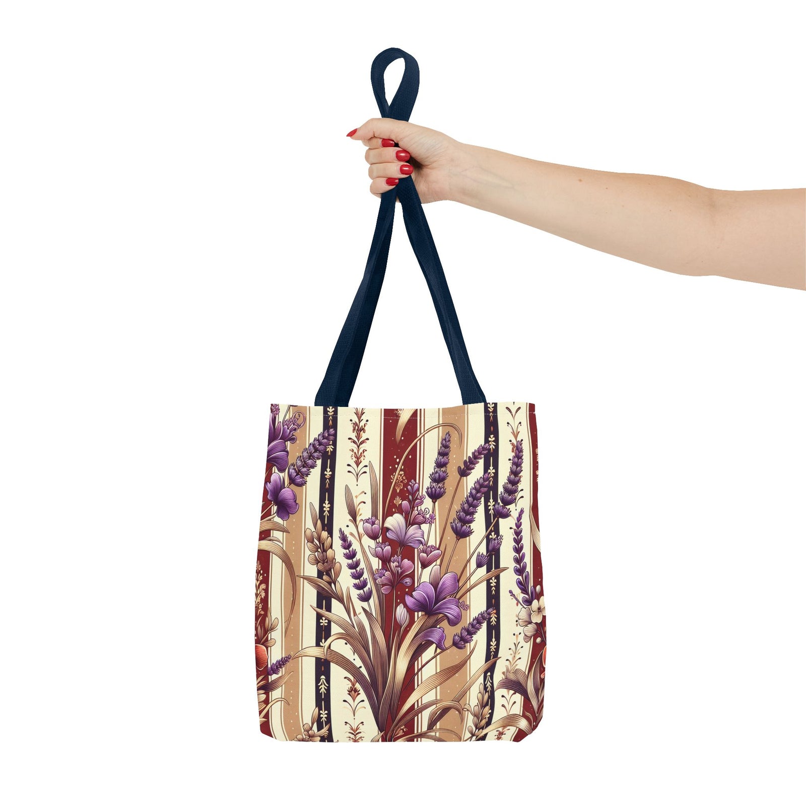 Lavender Floral Pattern Tote Bag