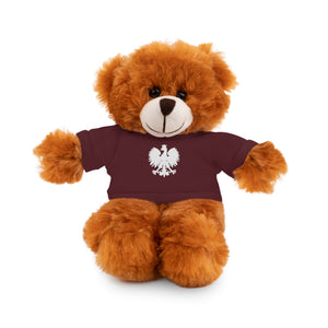 Stuffed Animals with Polish Eagle Tee - Maroon / Bear / 8" - Polish Shirt Store