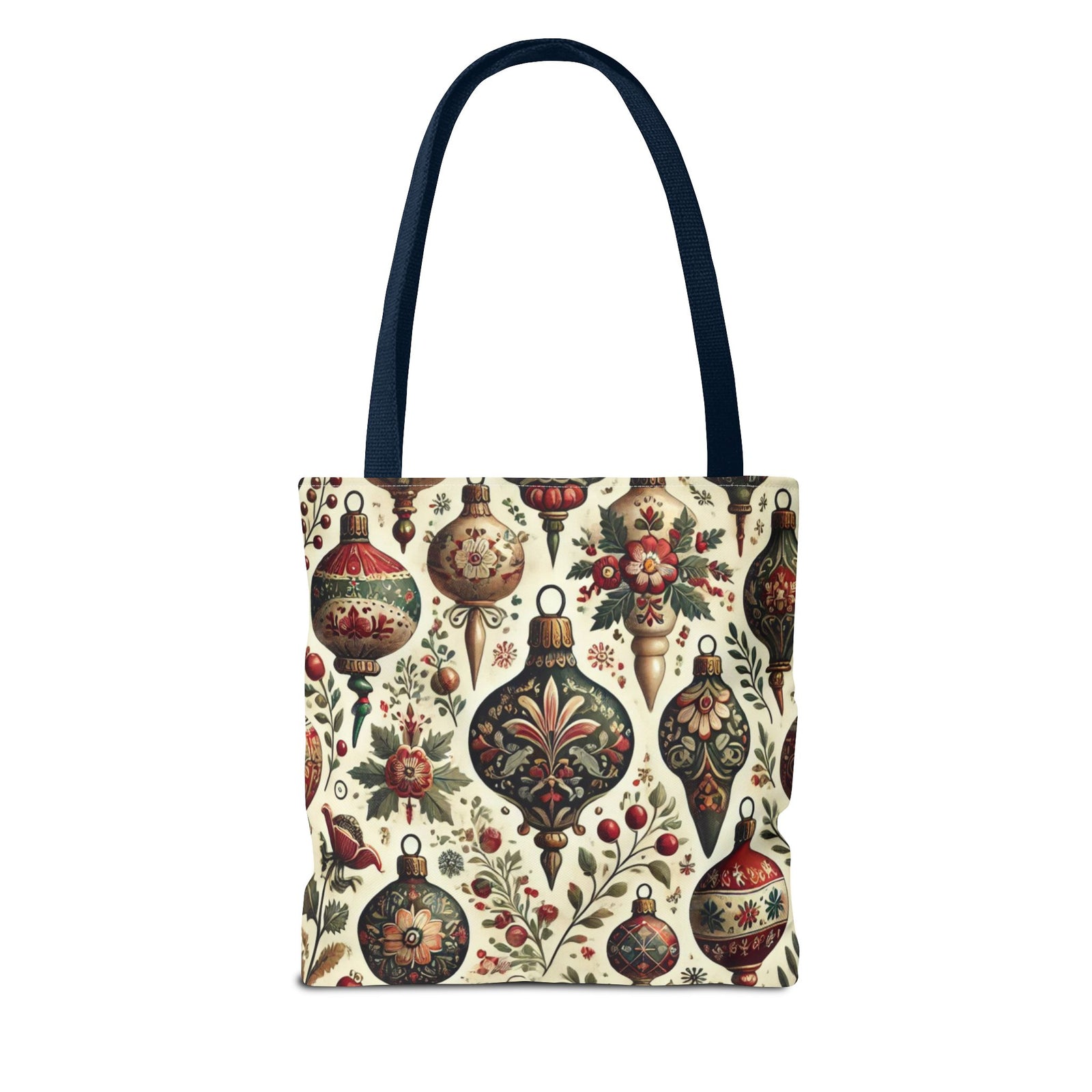 Vintage Christmas Bulbs Festive Holiday Tote Bag