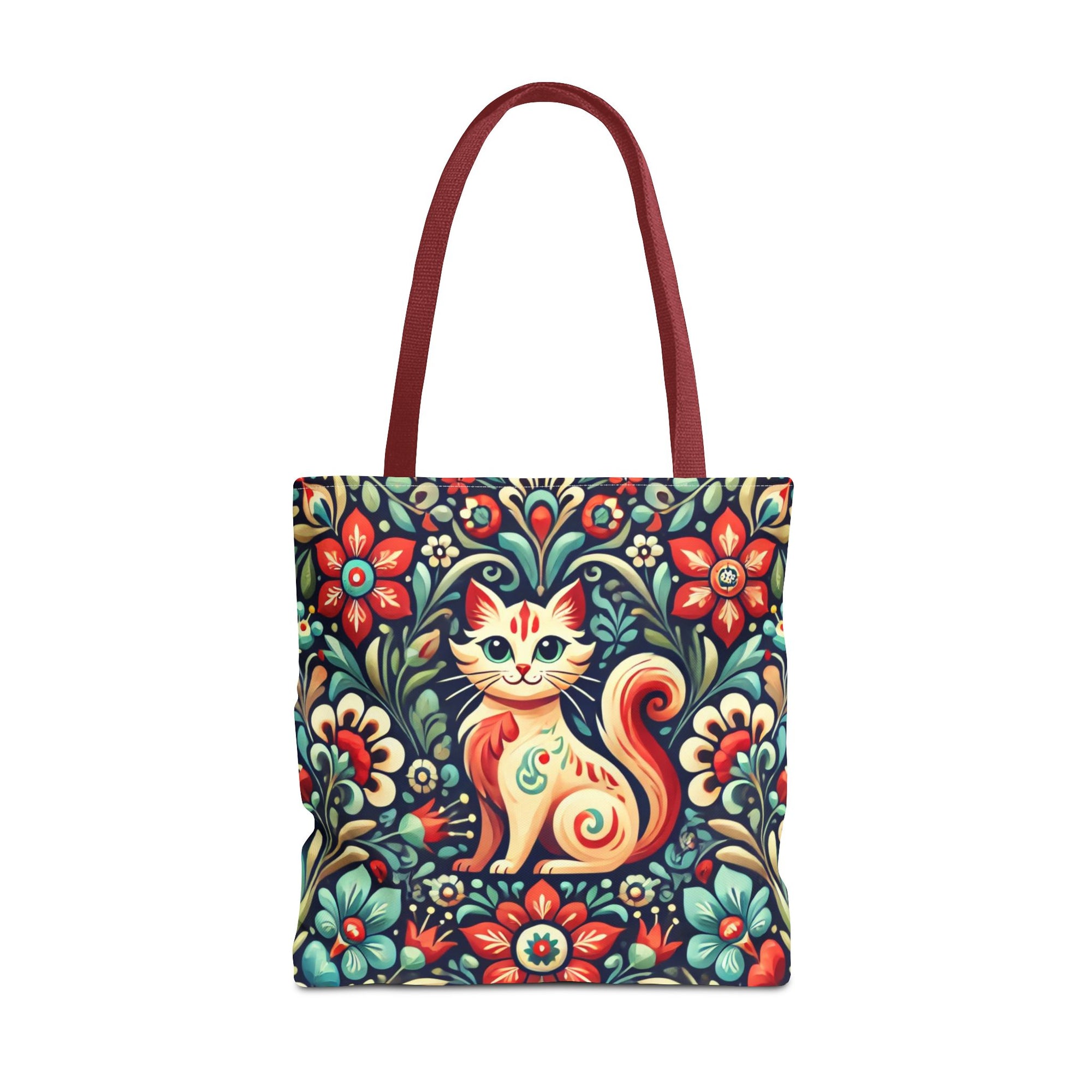 Orange Cat Folk Art Tote Bag (AOP)