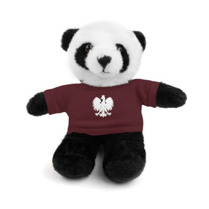 Stuffed Animals with Polish Eagle Tee - Maroon / Panda / 8" - Polish Shirt Store