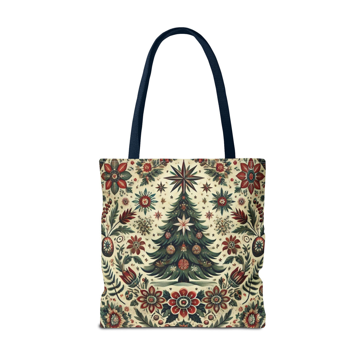 Vintage Christmas Tree Retro Tote Bag