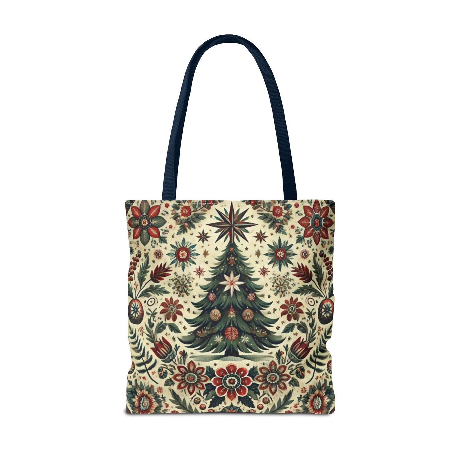 Vintage Christmas Tree Retro Tote Bag