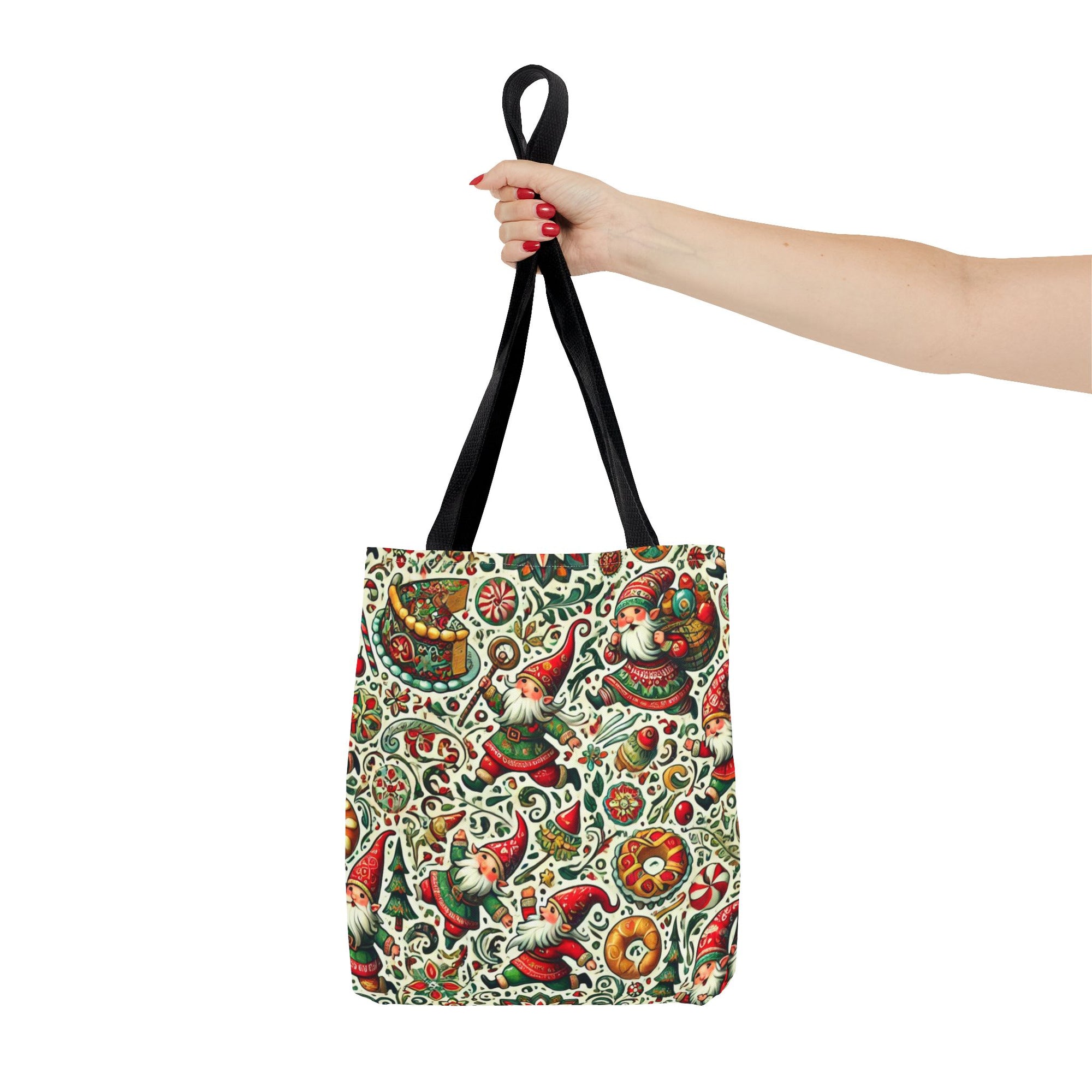 Christmas Gnomes Food Fight Whimsical Holiday Tote Bag
