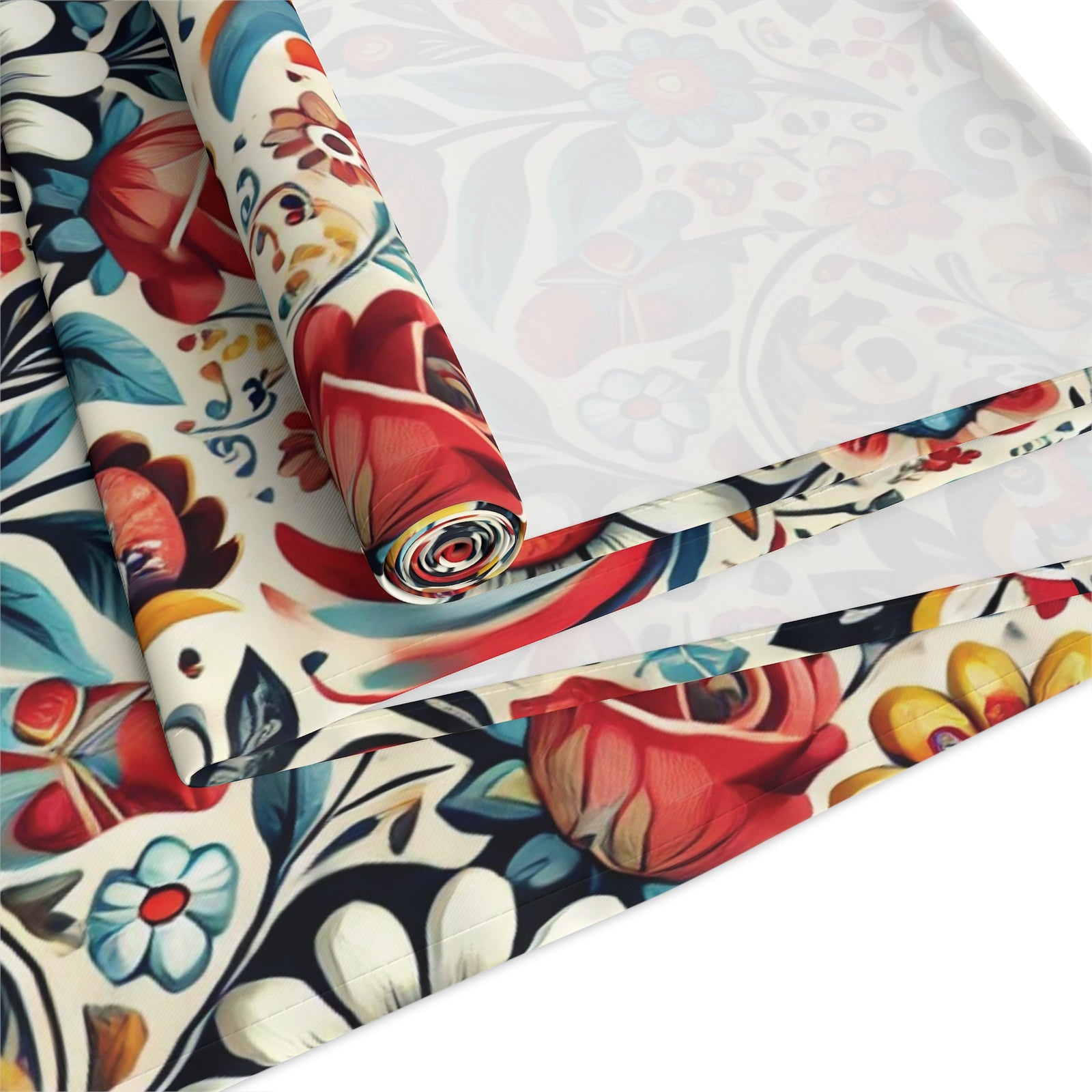 Birds and Flowers Floral Table Runner