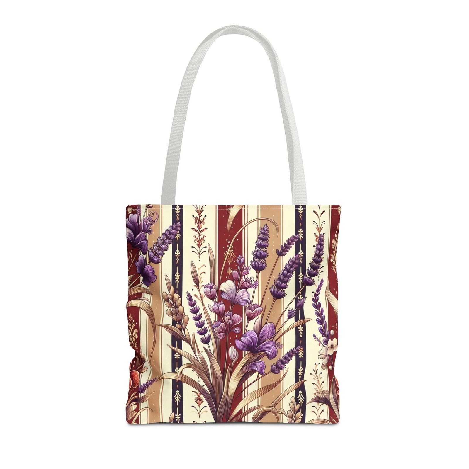 Lavender Floral Pattern Tote Bag