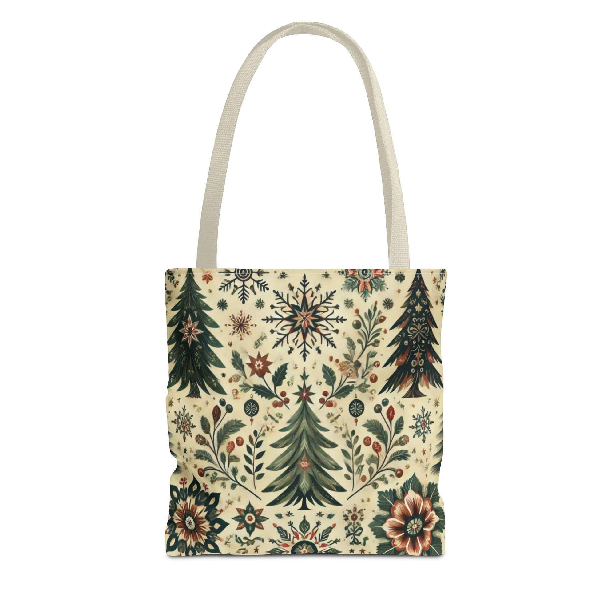 Vintage Retro Christmas Tree Holiday Tote Bag