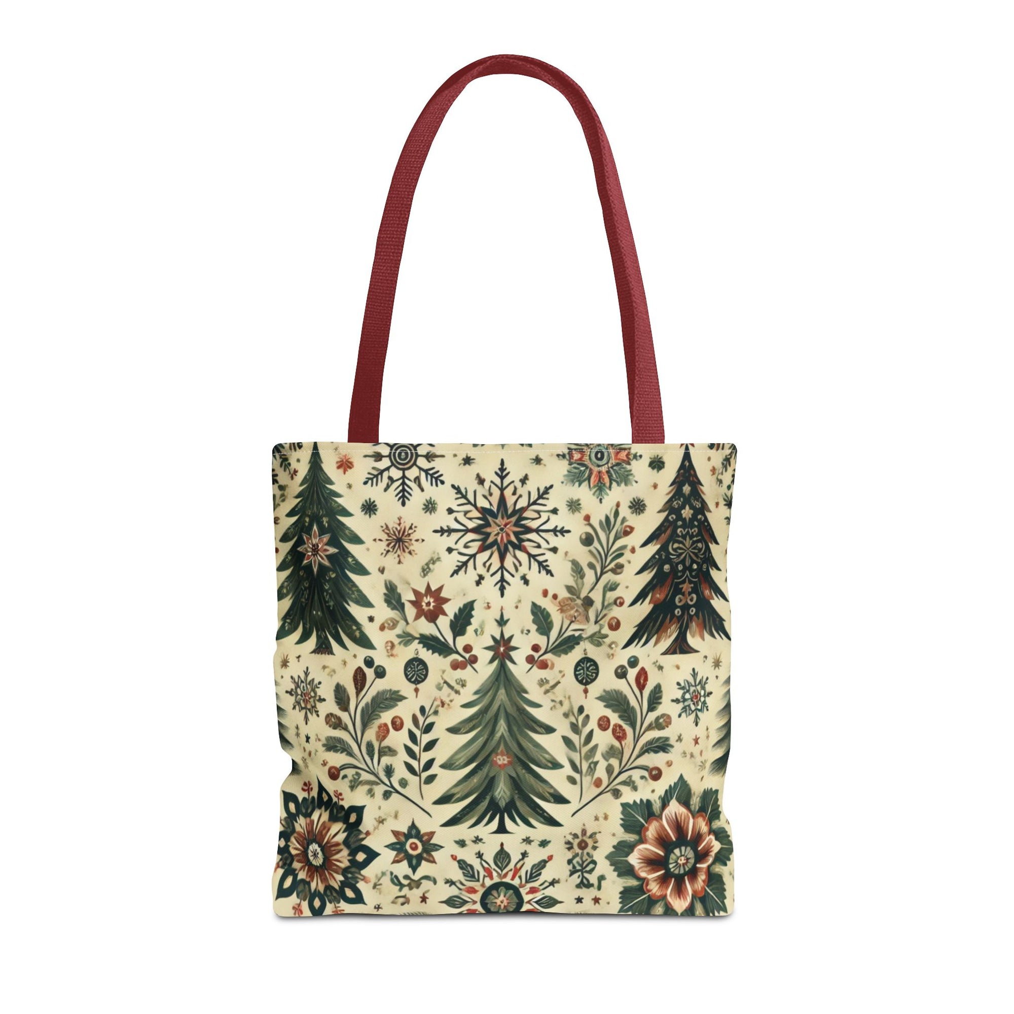 Vintage Retro Christmas Tree Holiday Tote Bag