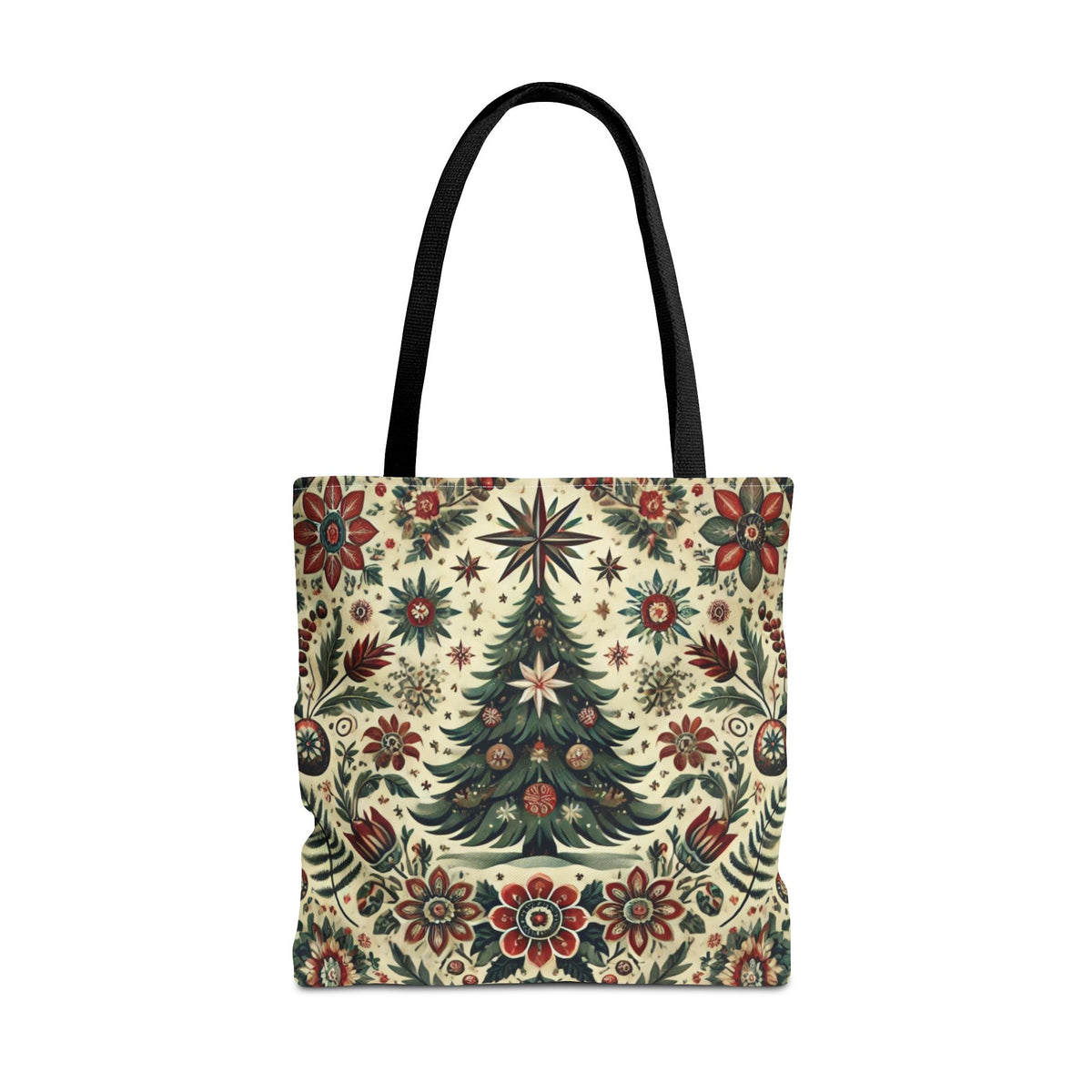 Vintage Christmas Tree Retro Tote Bag