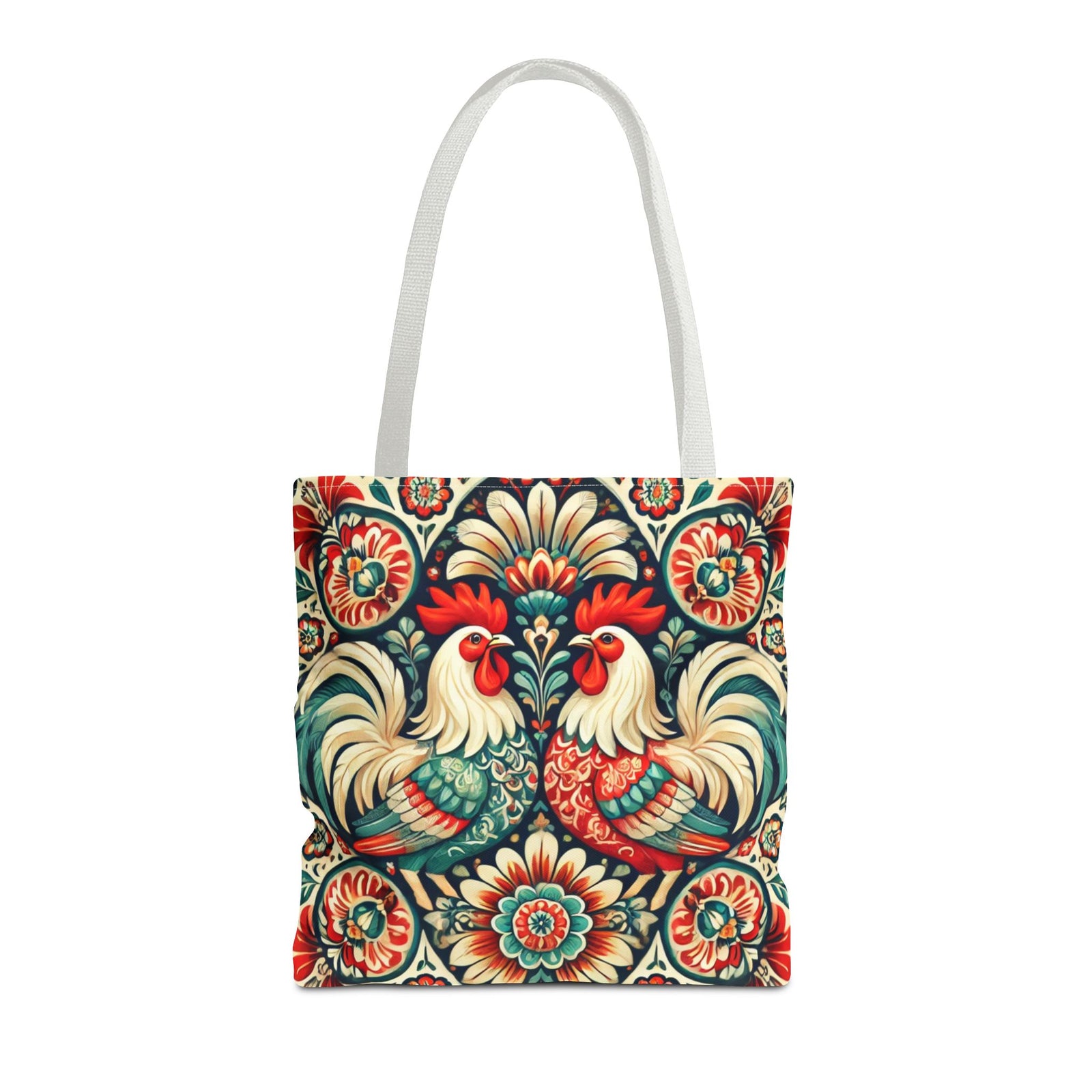 Retro Polish Chicken Pattern Tote Bag