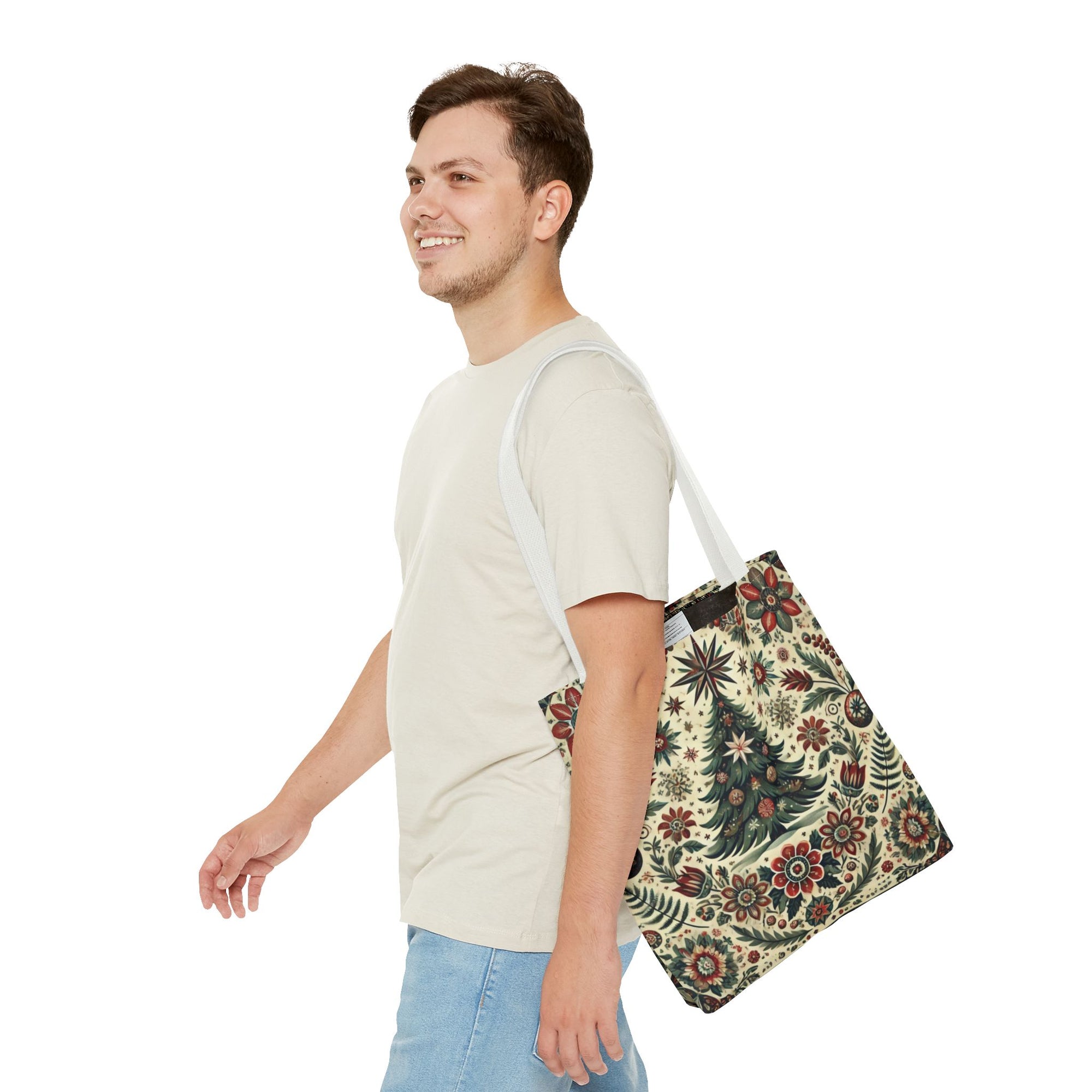 Vintage Christmas Tree Retro Tote Bag