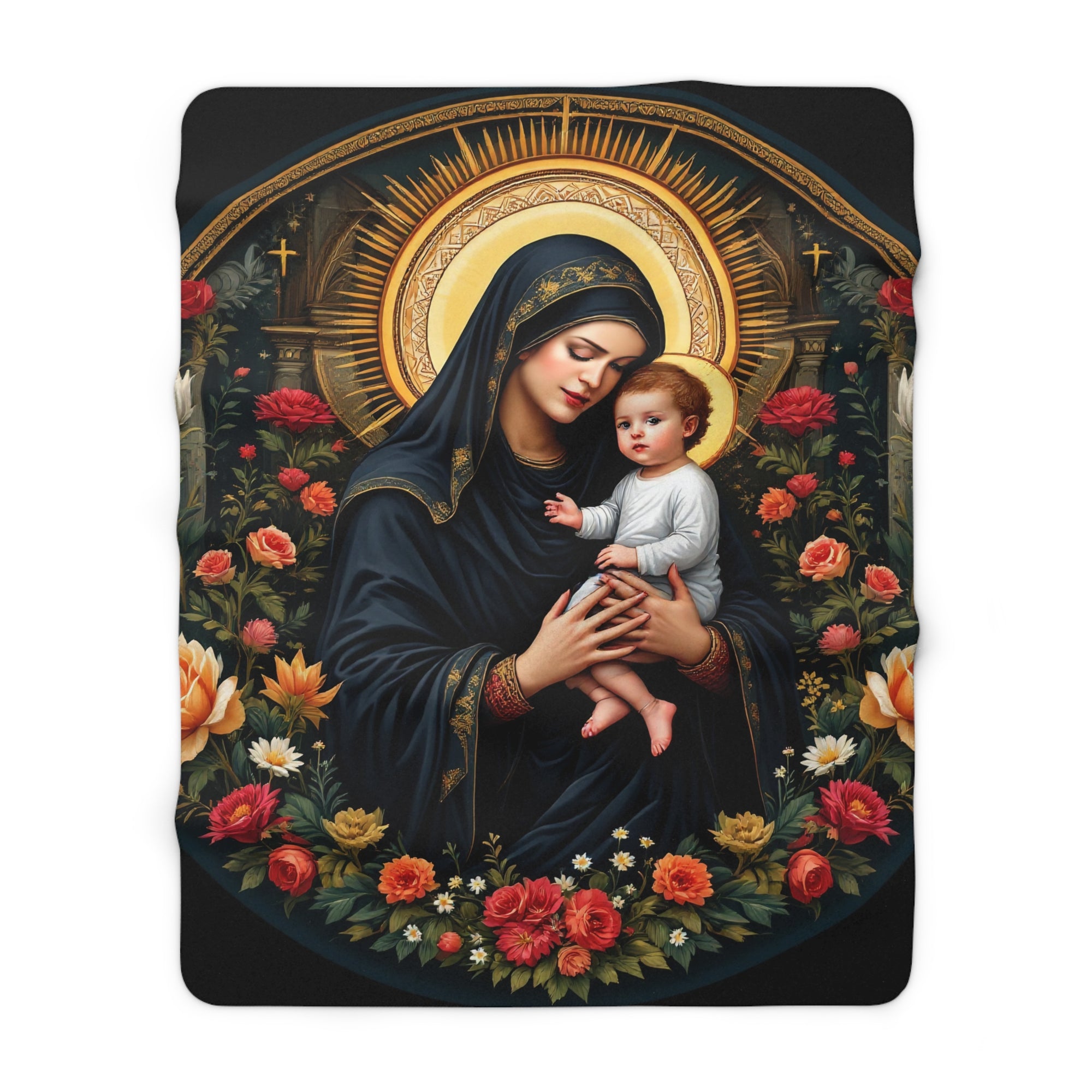 Religious Sherpa Fleece Blanket