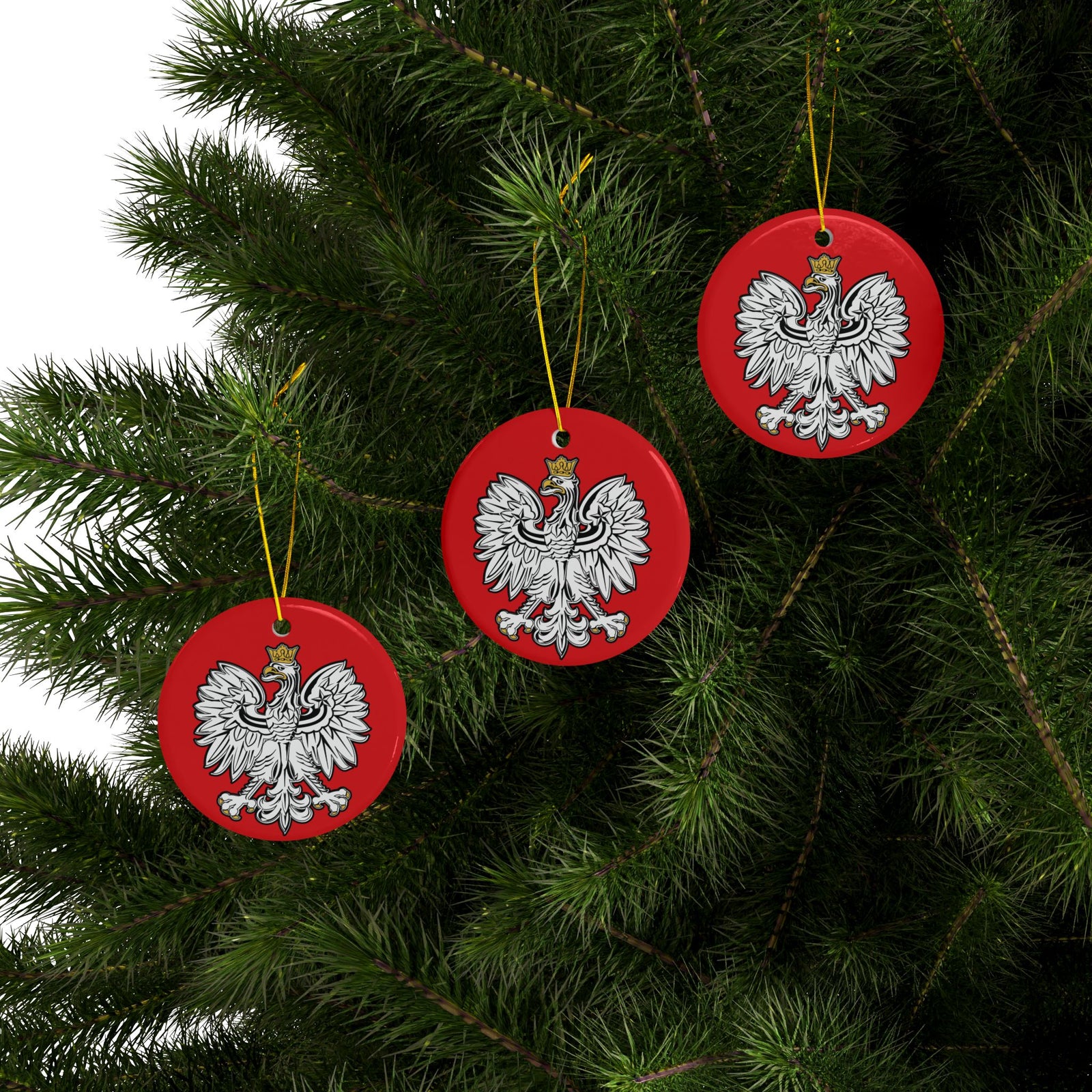 Polish Eagle Ceramic Ornaments