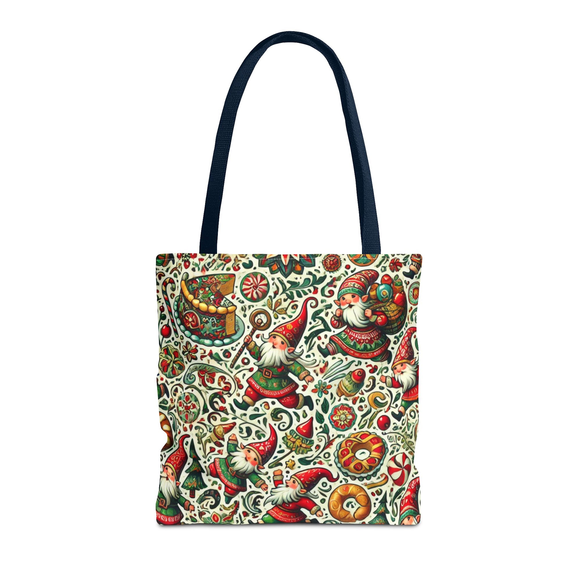 Christmas Gnomes Food Fight Whimsical Holiday Tote Bag