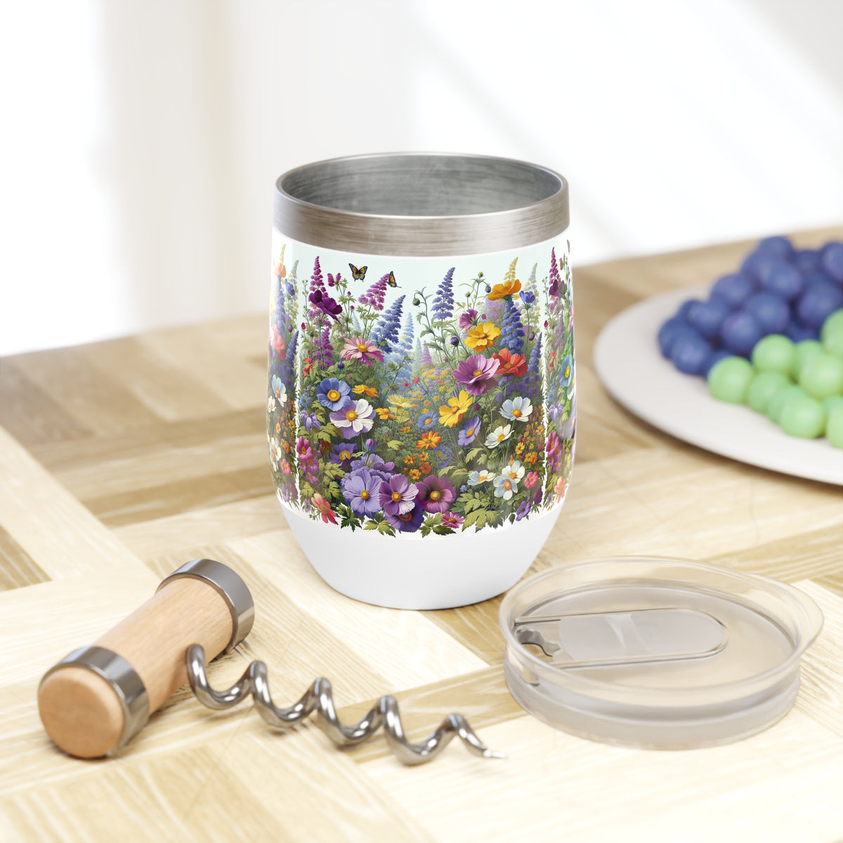 Polish Floral Wine Tumbler