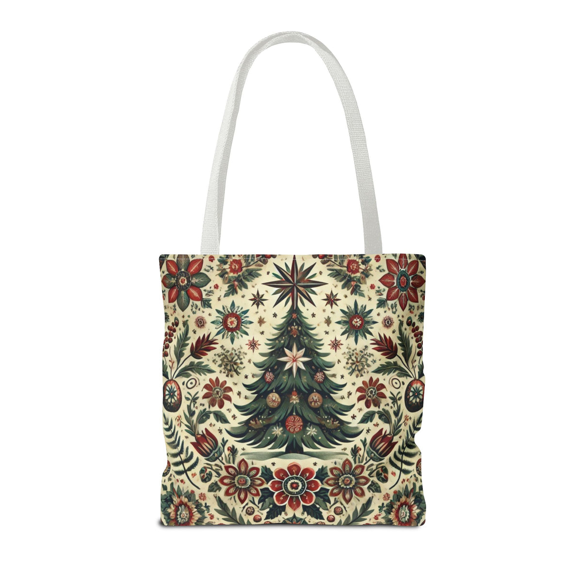 Vintage Christmas Tree Retro Tote Bag
