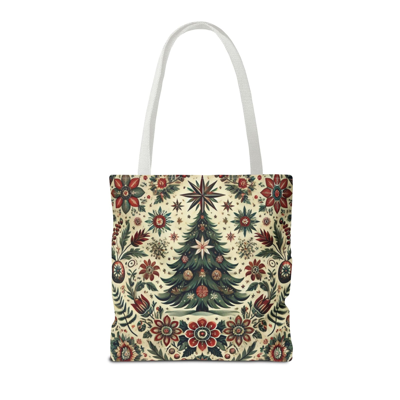 Vintage Christmas Tree Retro Tote Bag