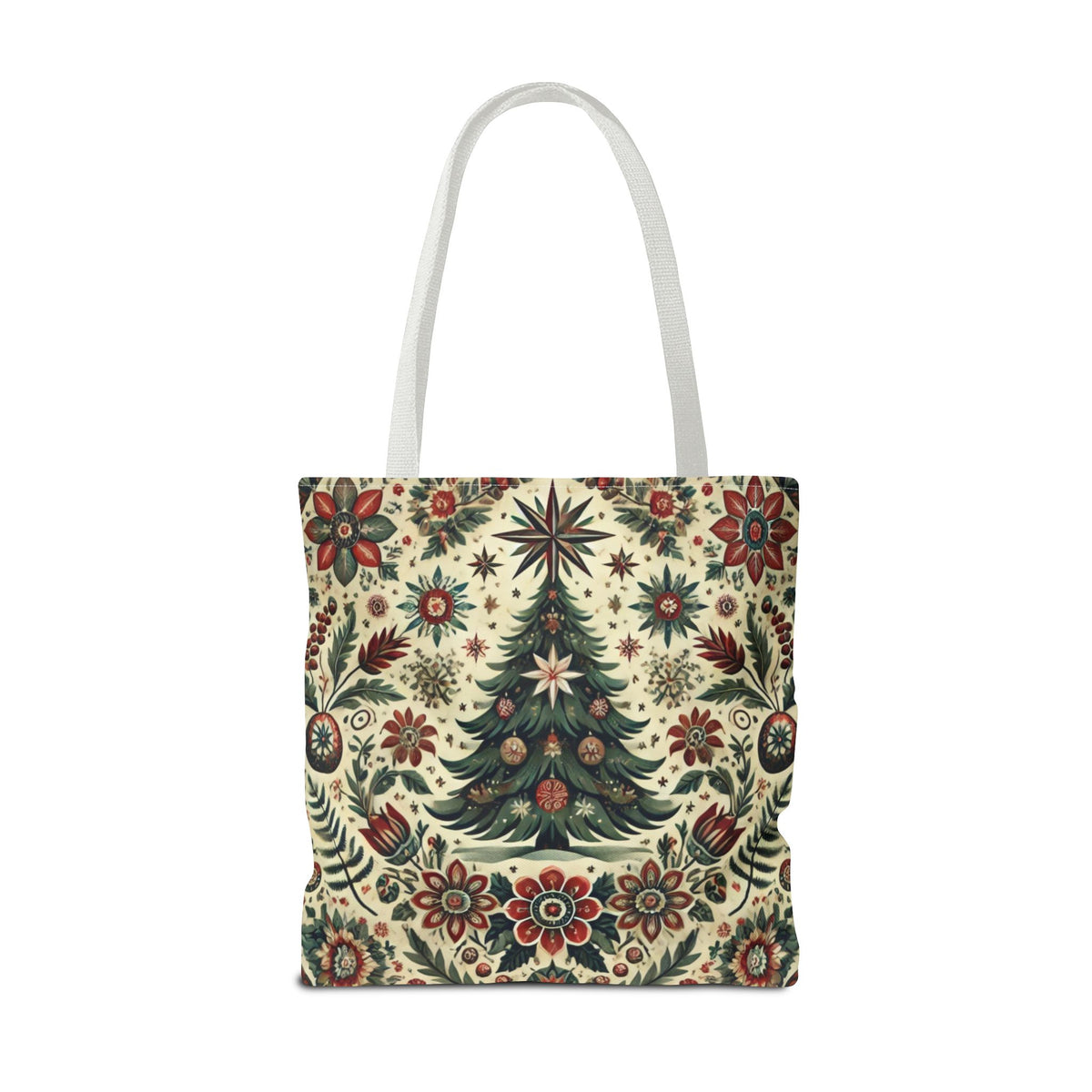 Vintage Christmas Tree Retro Tote Bag