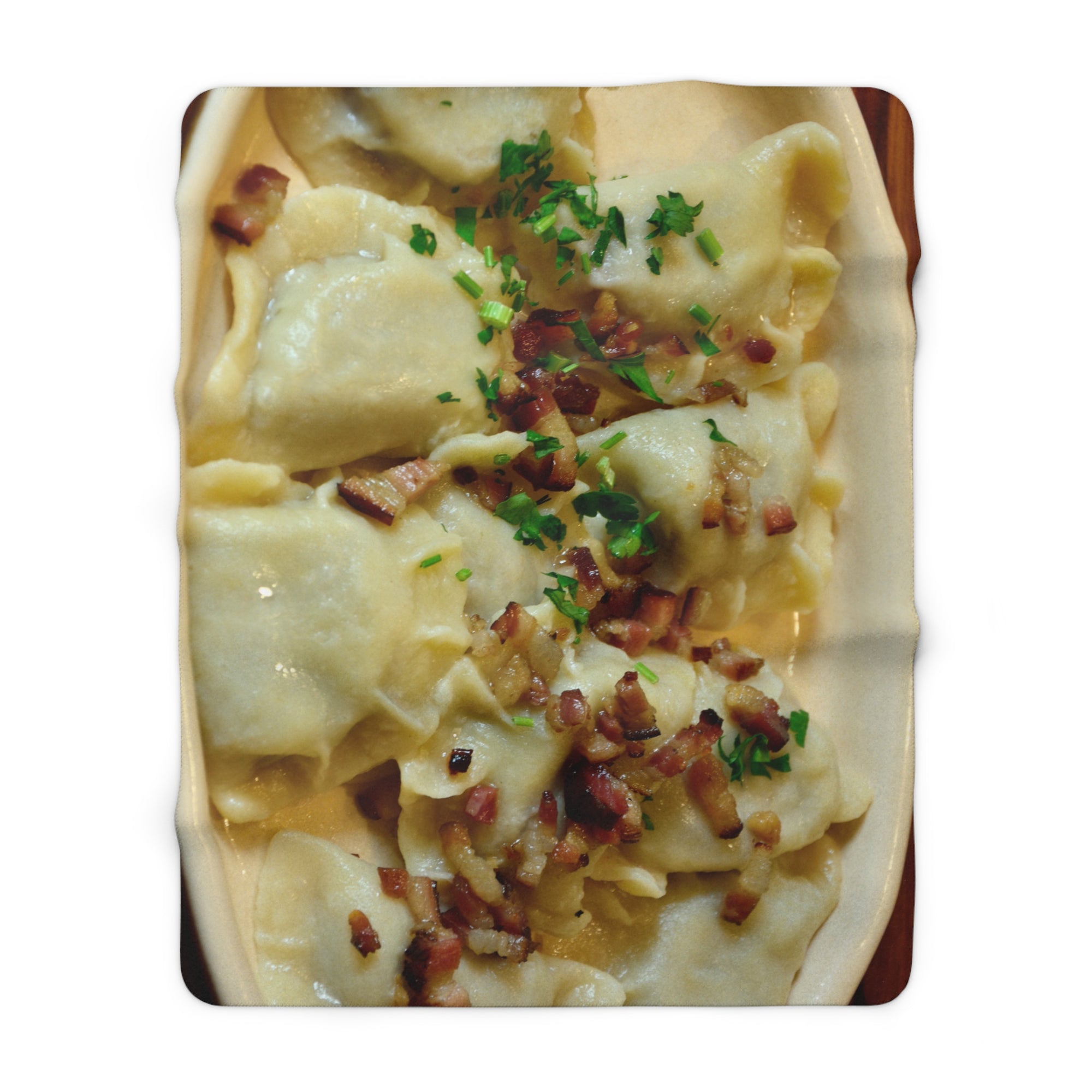 Plate of Pierogi Sherpa Fleece Blanket