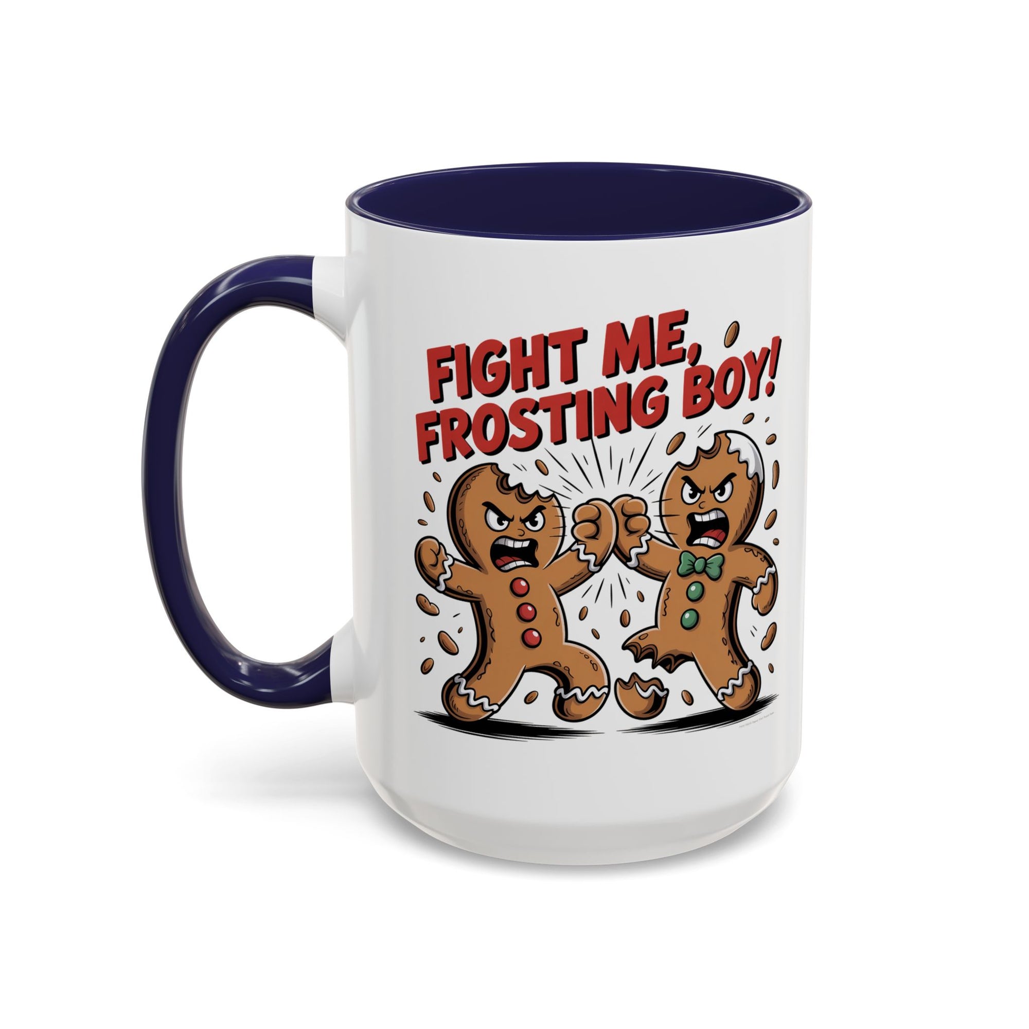 Funny Gingerbread Man Fight Me Frosting Boy Coffee Mug With Color Inside