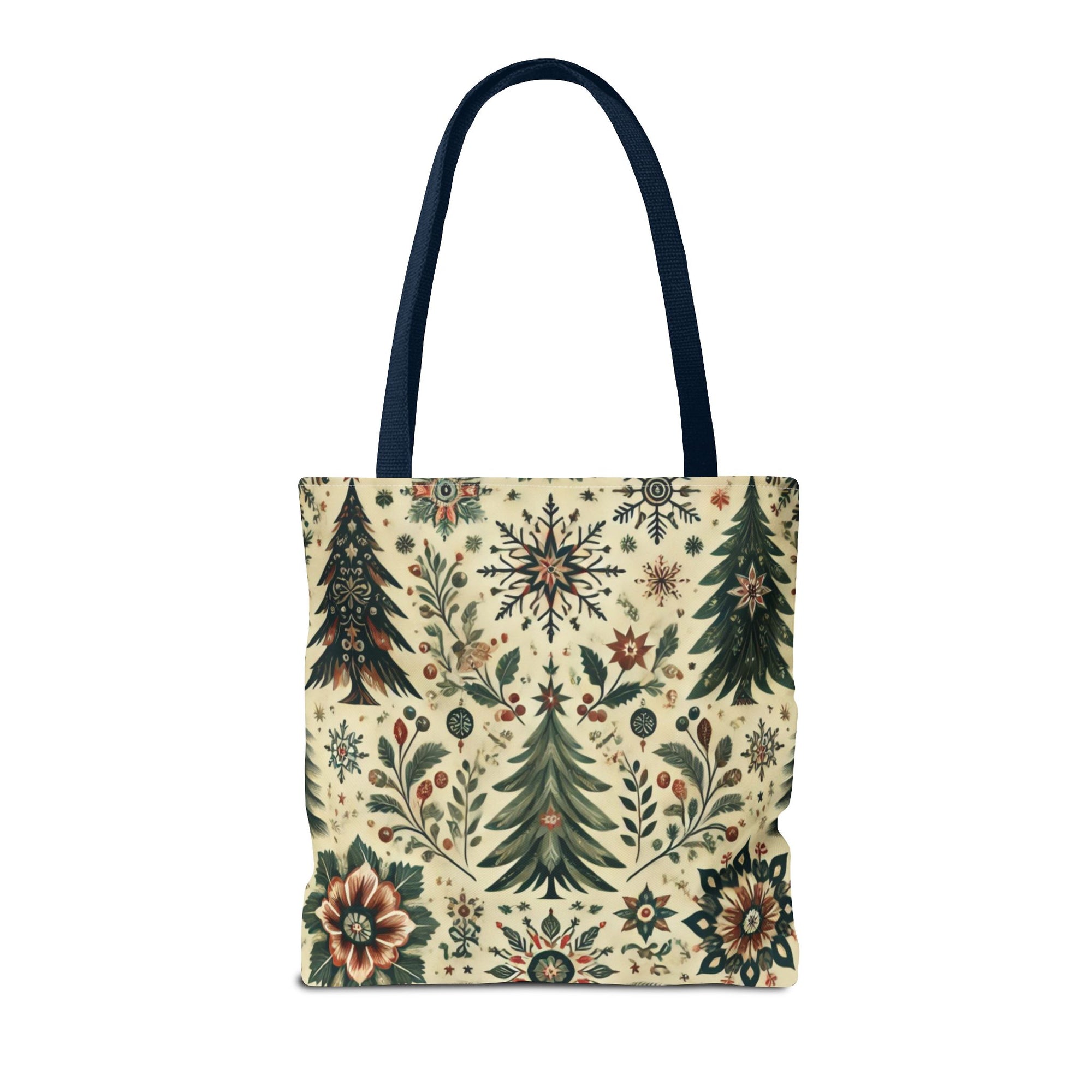 Vintage Retro Christmas Tree Holiday Tote Bag