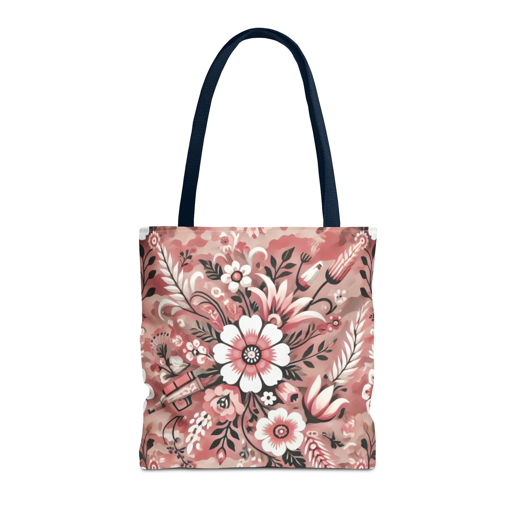 Pink Camouflage Floral Pattern Tote Bag